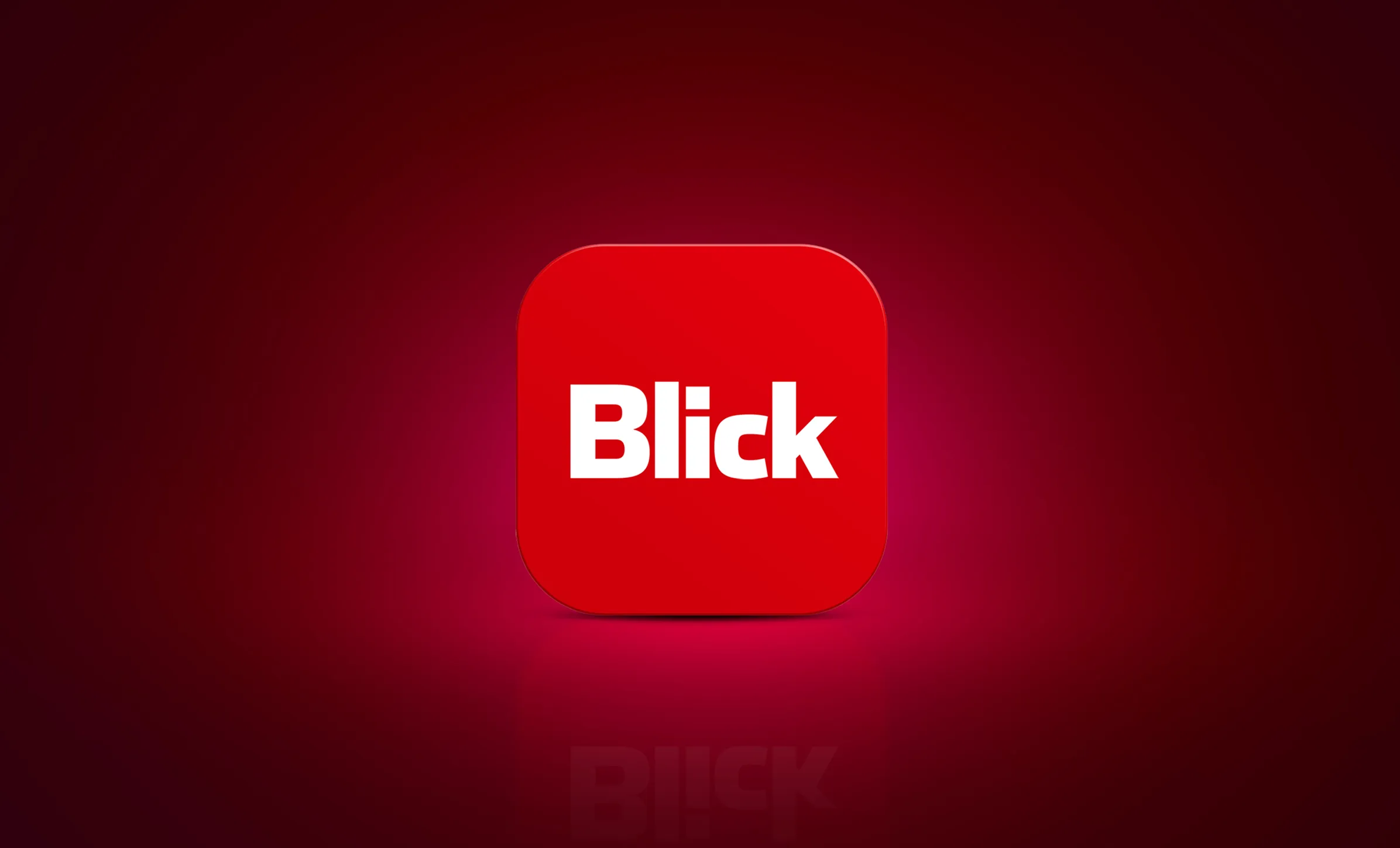 Blick Logo mit rotem Hintergrund Quer – Werbeagentur Zürich