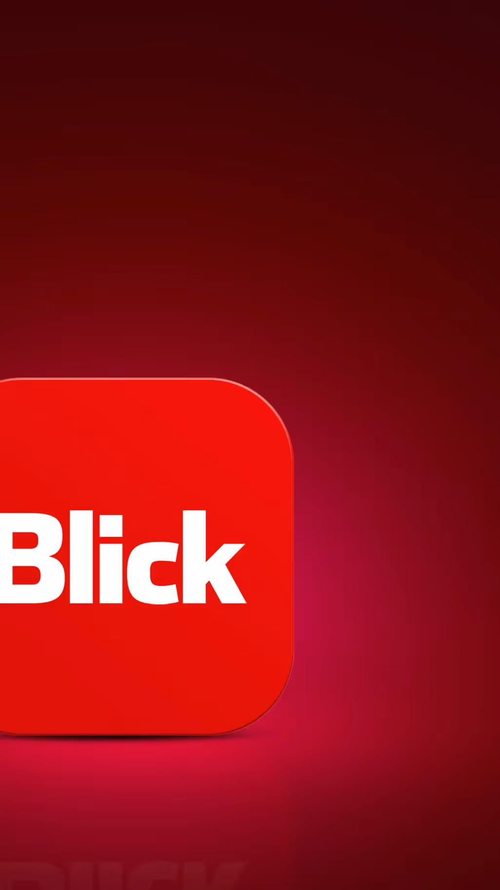 Blick Logo mit rotem Hintergrund Hochformat – Werbeagentur Zürich