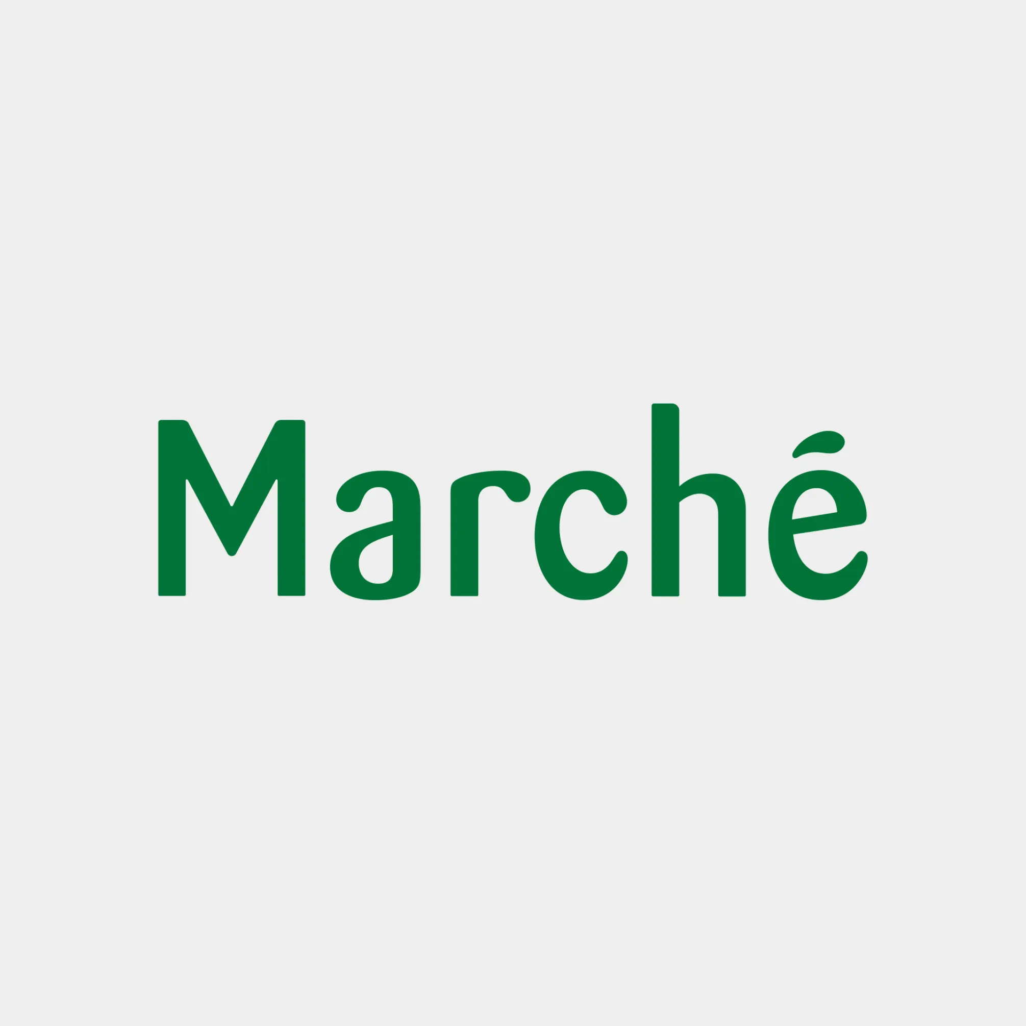 Marche Logo in grün und weissem Hintergrund – Werbeagentur Zürich
