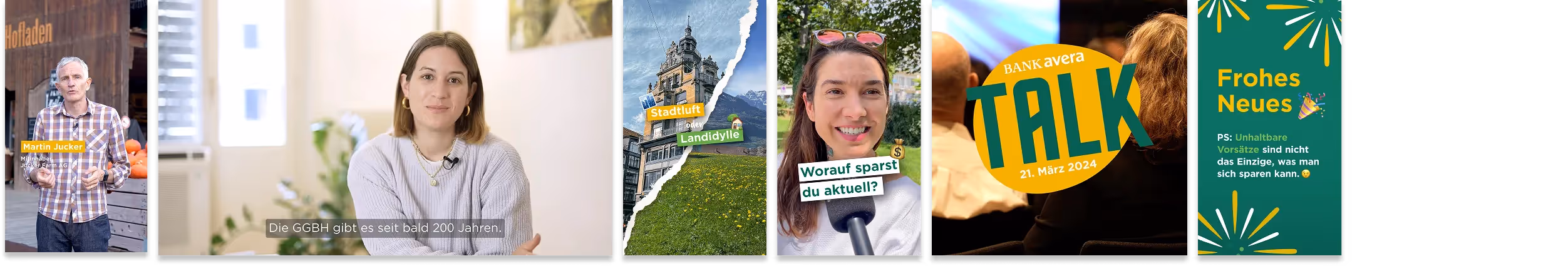Bank Avera Karussell mit mehreren Bilder – Social Media Agentur 01