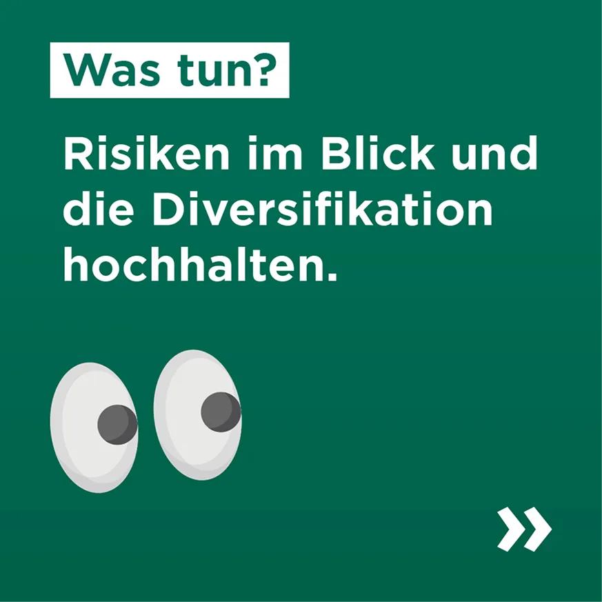 Bank Avera Social Media Post: Risiken im Blick und Diversifikation hochalten – Social Media Agentur