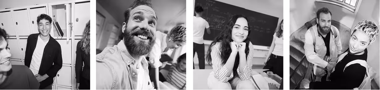 Minerva 4 Bilder mit Schüler und Dozenten – Werbeagentur Zürich