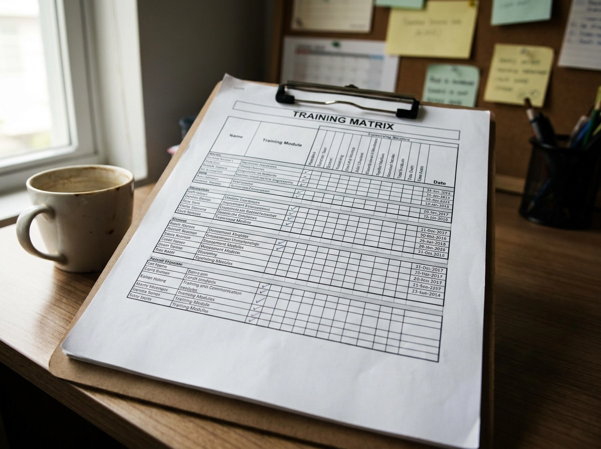 Why a training matrix on its own will not keep you inspection ready