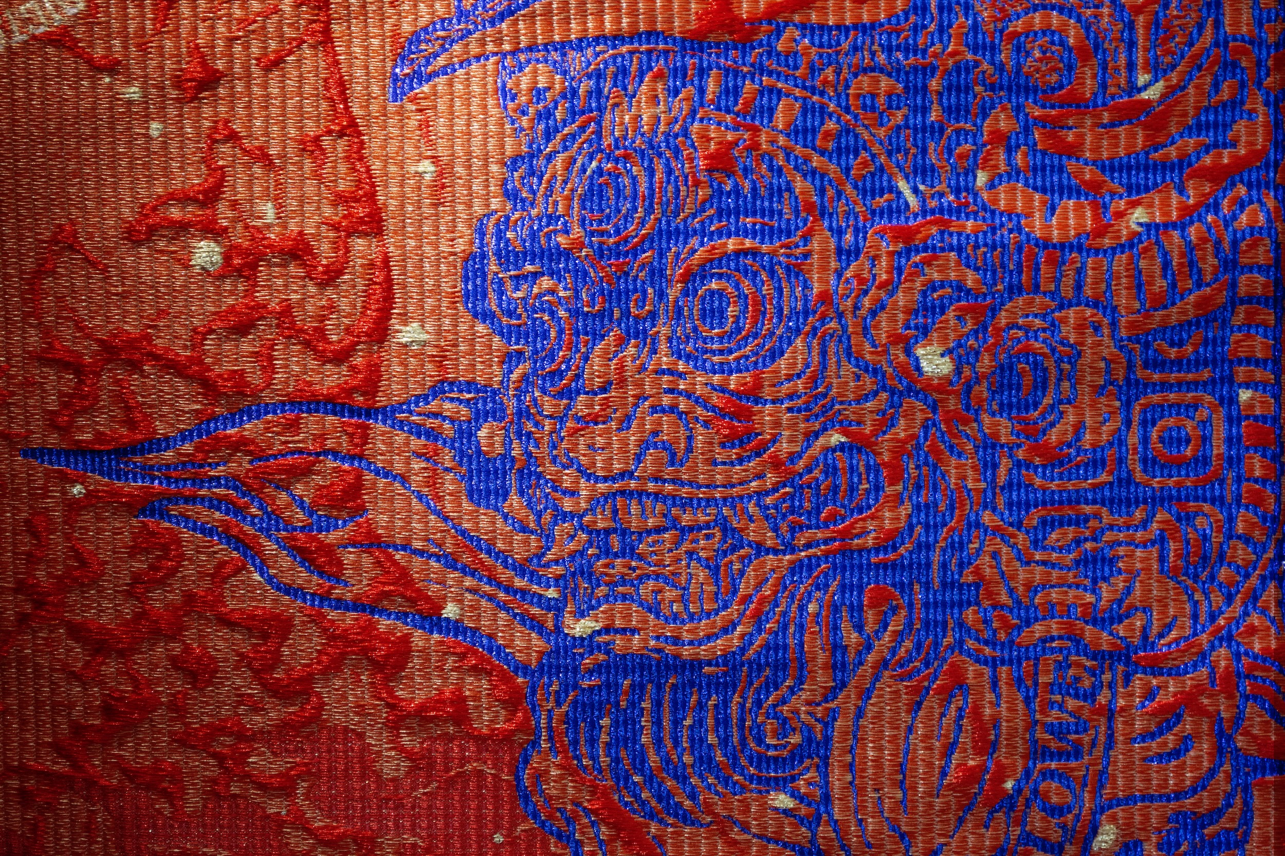 Marcos Kueh, '福禄寿-Three Contemporary Prosperities': Woven Talisman #5 The Perfect Celebrity, detail, 2025. Image courtesy of the artist