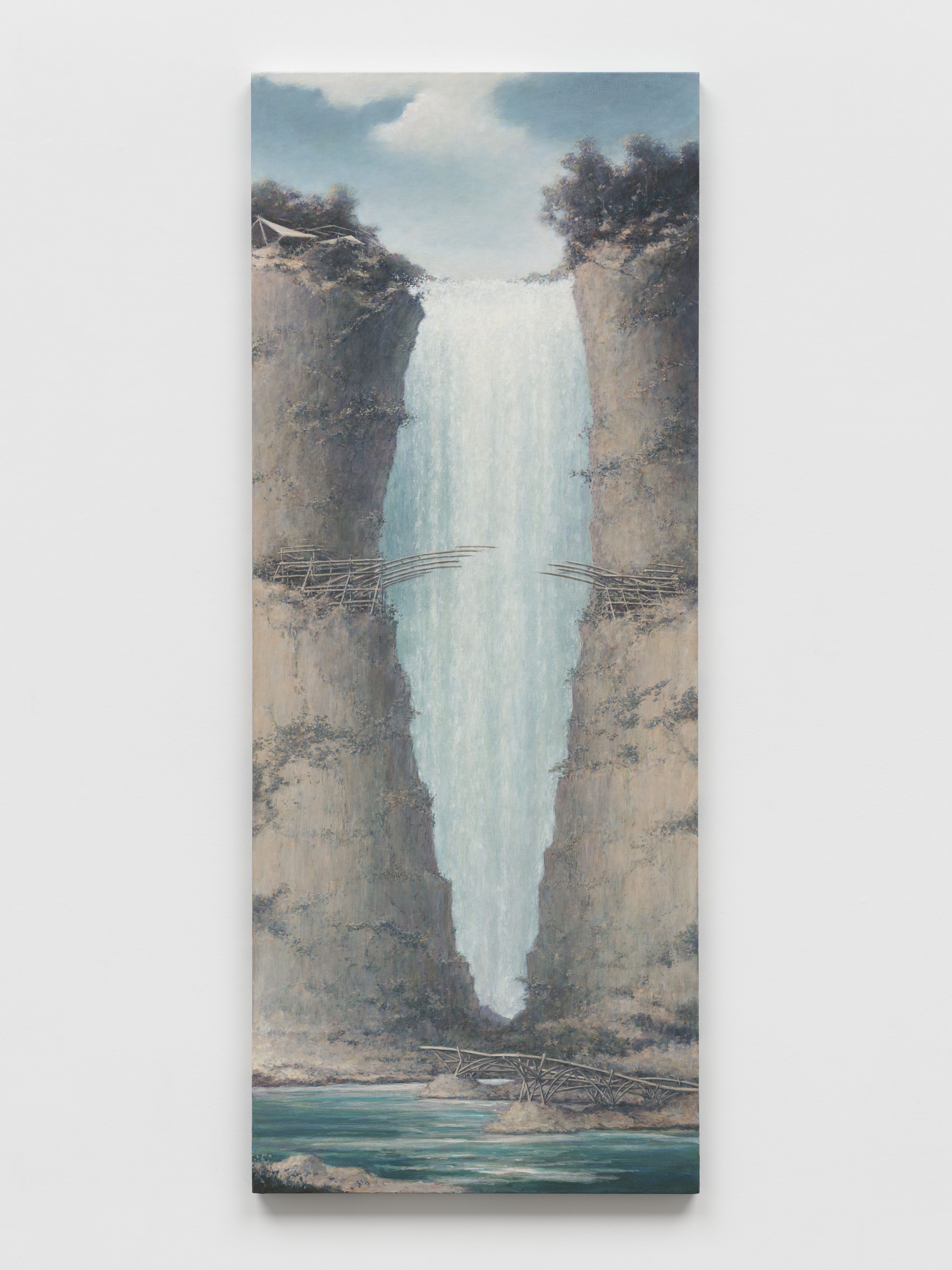 Minoru Nomata, Resonance-2 (2025). Acrylic on canvas, 162.4 x 65.2 cm. © Minoru Nomata. Photo © White Cube (Theo Christelis)