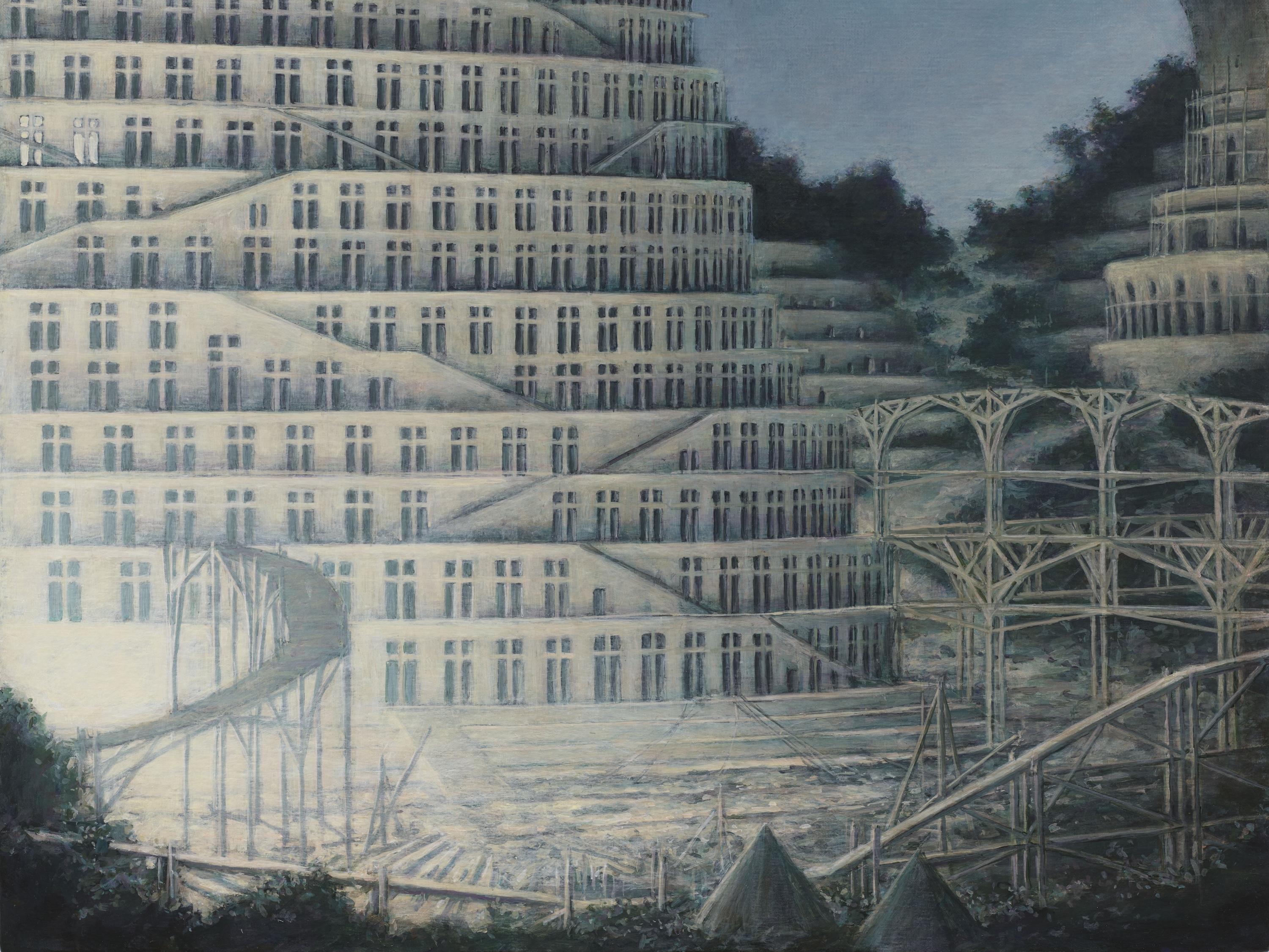  Minoru Nomata, Resonance-1 (2025). Acrylic on canvas, 162.4 x 65.2 cm. © Minoru Nomata. Photo © White Cube (Theo Christelis)