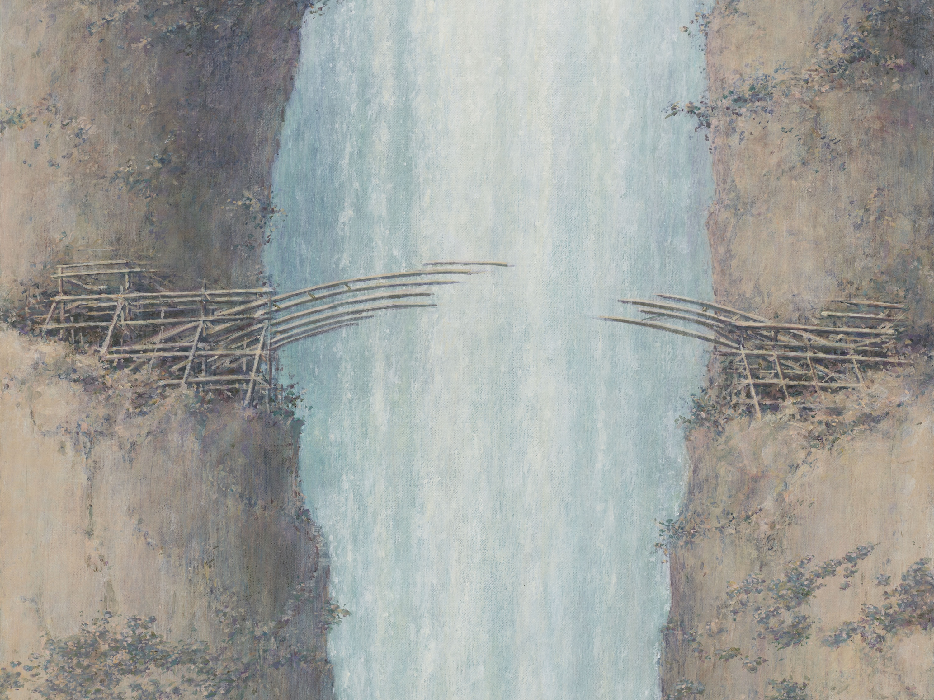  Minoru Nomata, Resonance-2 (2025). Acrylic on canvas, 162.4 x 65.2 cm. © Minoru Nomata. Photo © White Cube (Theo Christelis)