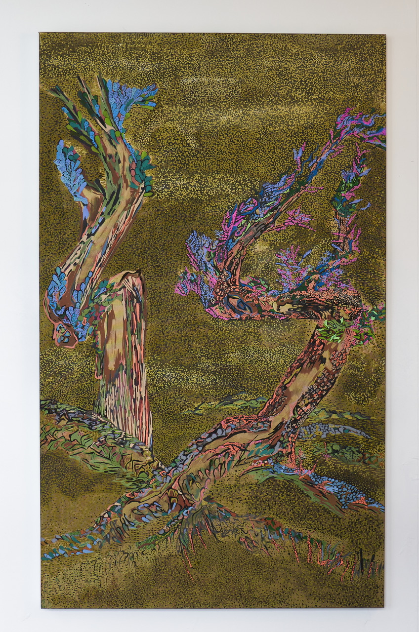 Rachael Addis, 'Flum Flum Tree', 2023, acrylic on canvas. Courtesy of the artist and Smolensky Gallery.
