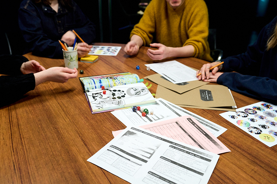‘Can Meeple Escape the Neurophoria?’, 2025, exhibition installation. Courtesy of FACT Liverpool. Photo © Rob Battersby.