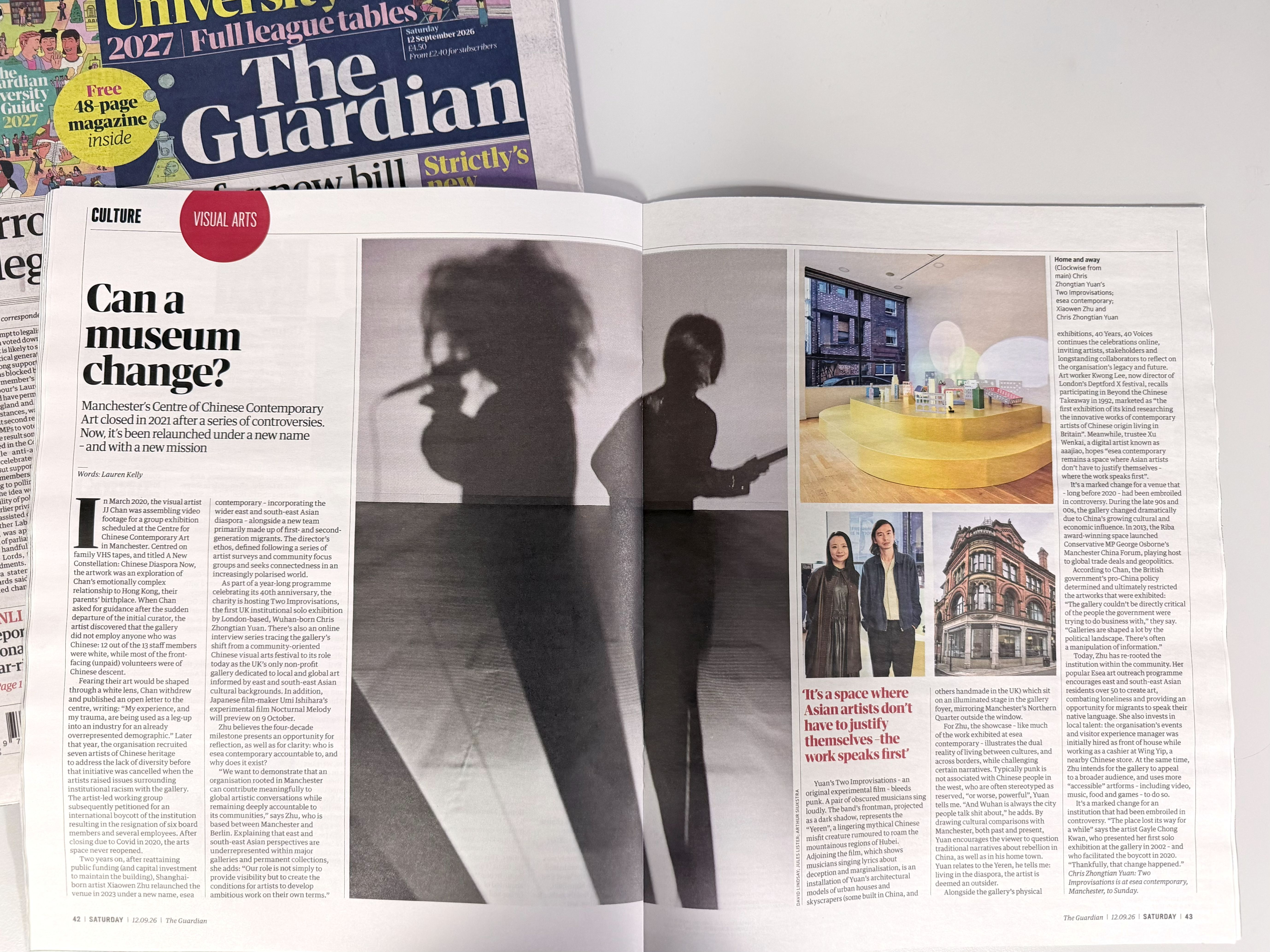 esea contemporary in The Guardian