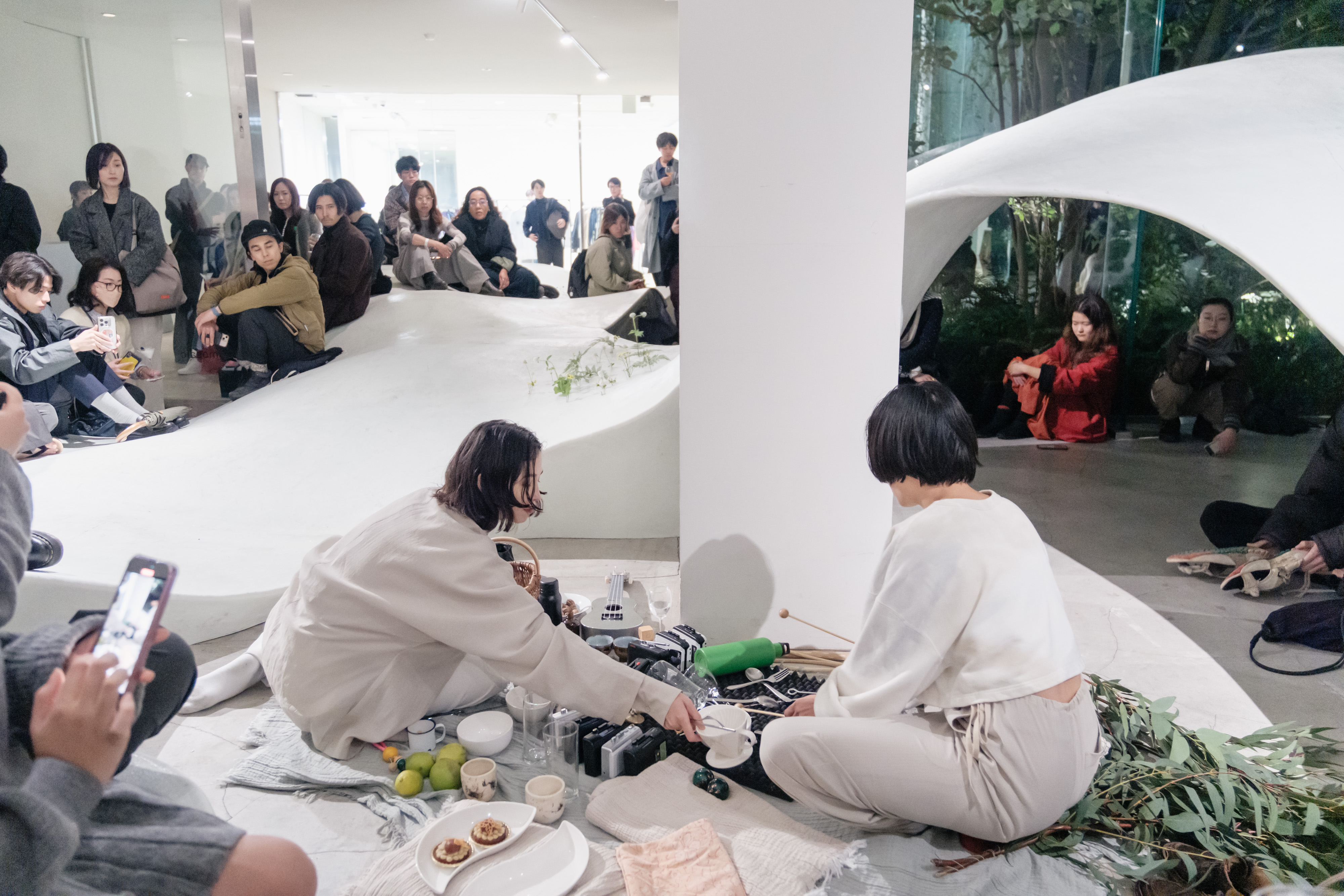 Sound performance at Art Week Tokyo, 2024. Courtesy of Art Week Tokyo 2024.