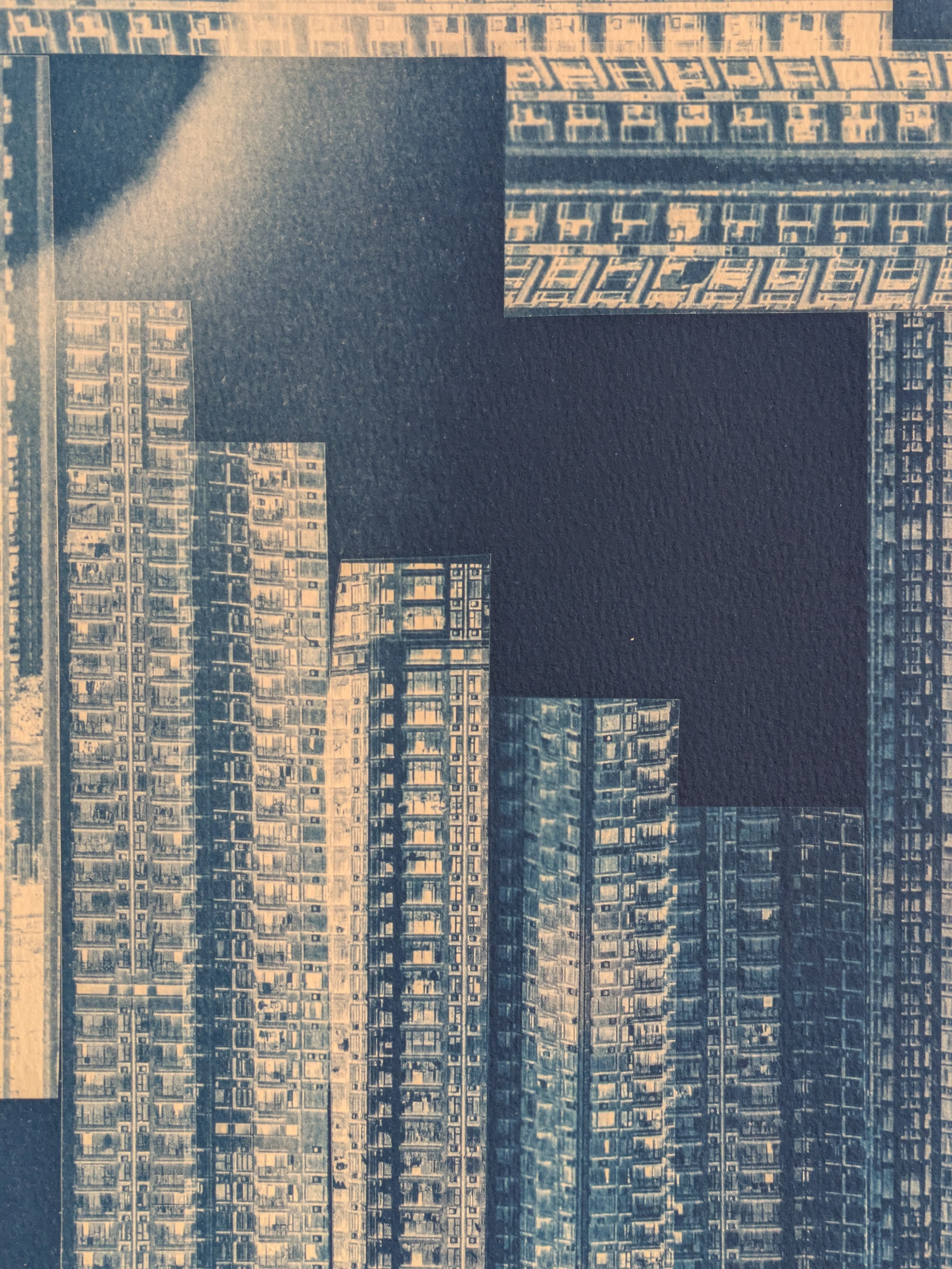 Detail from 'Études in Blue', presented as part of 'Distant Voices'.