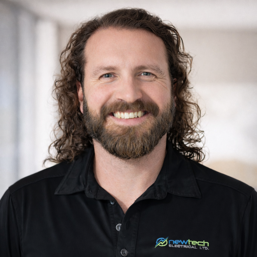 Close-up of Newtech Electrical Services owner