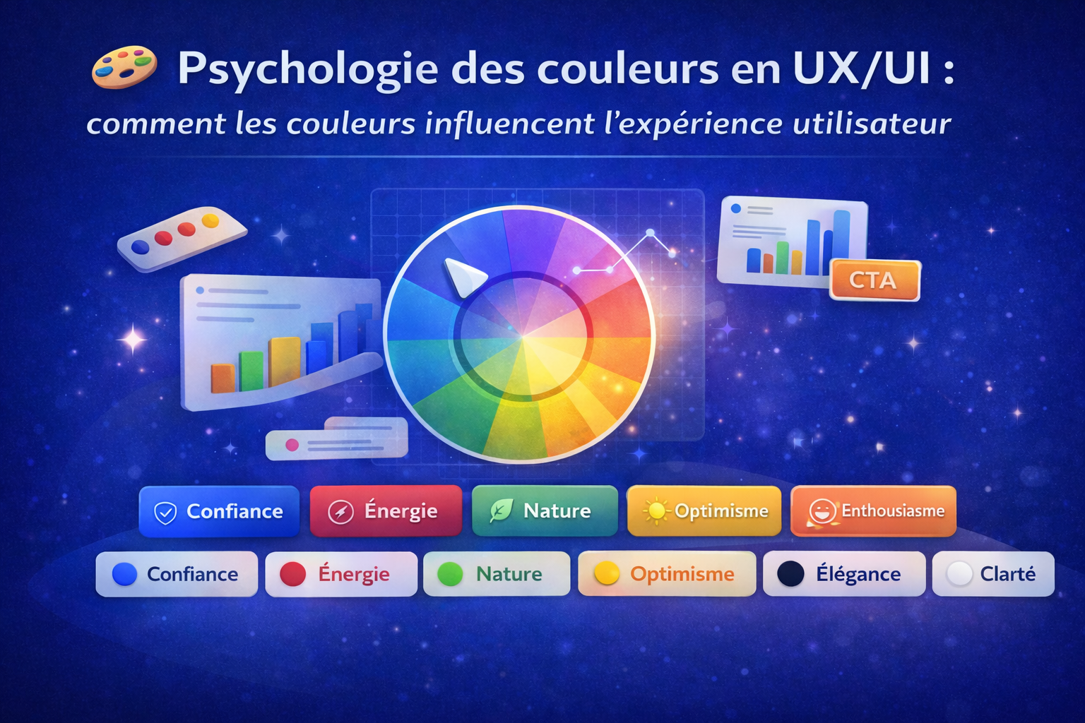 Psychologie des couleurs en UX/UI : comment les couleurs influencent l’expérience utilisateur