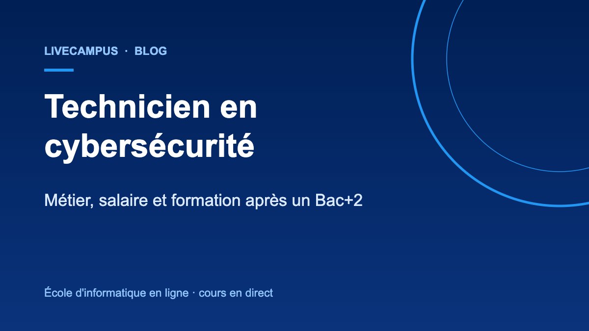 Technicien en cybersécurité : métier, salaire et formation après un Bac+2
