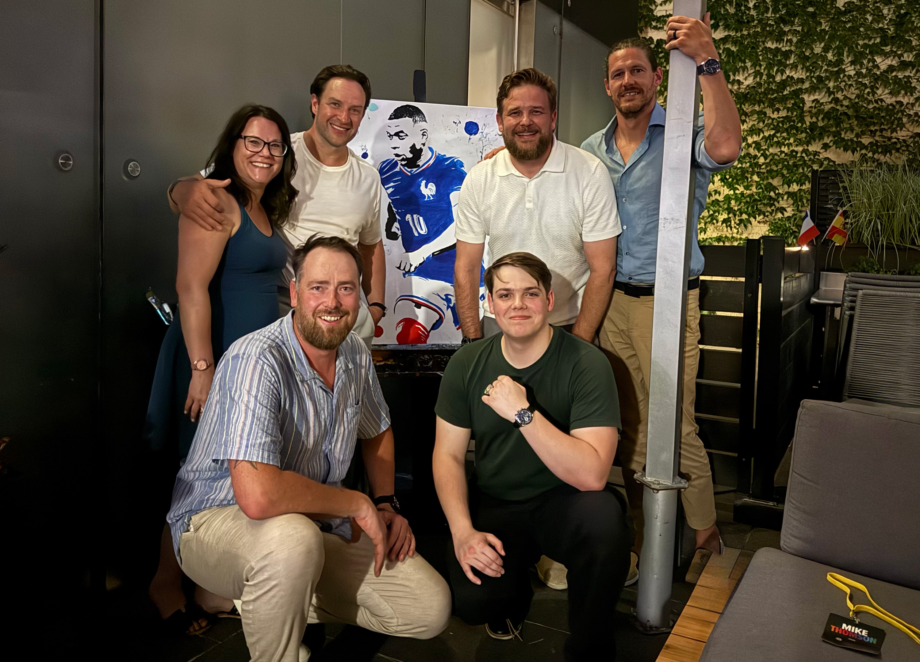 The room at the World Cup watch party