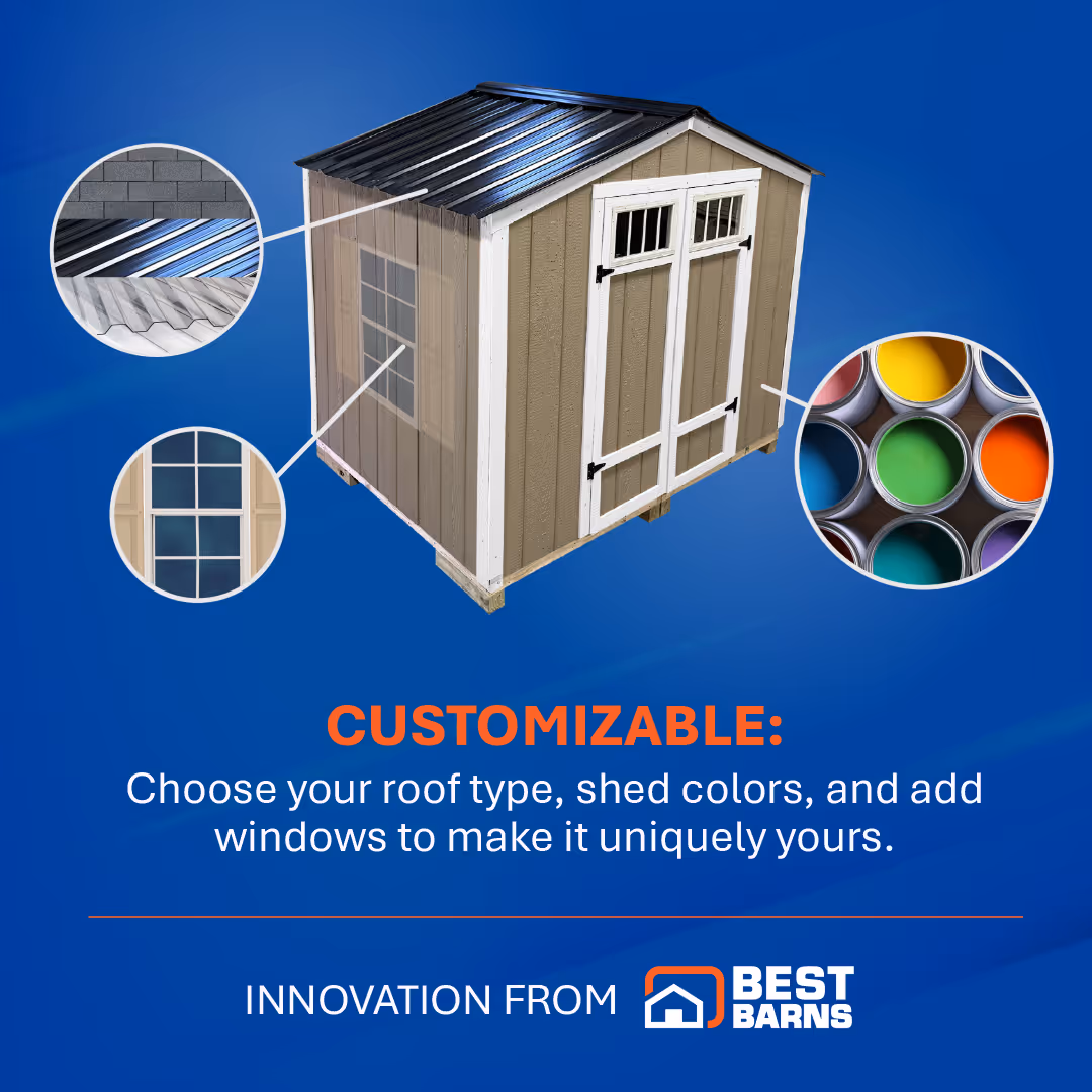 Best Barns rapidshed customizable card