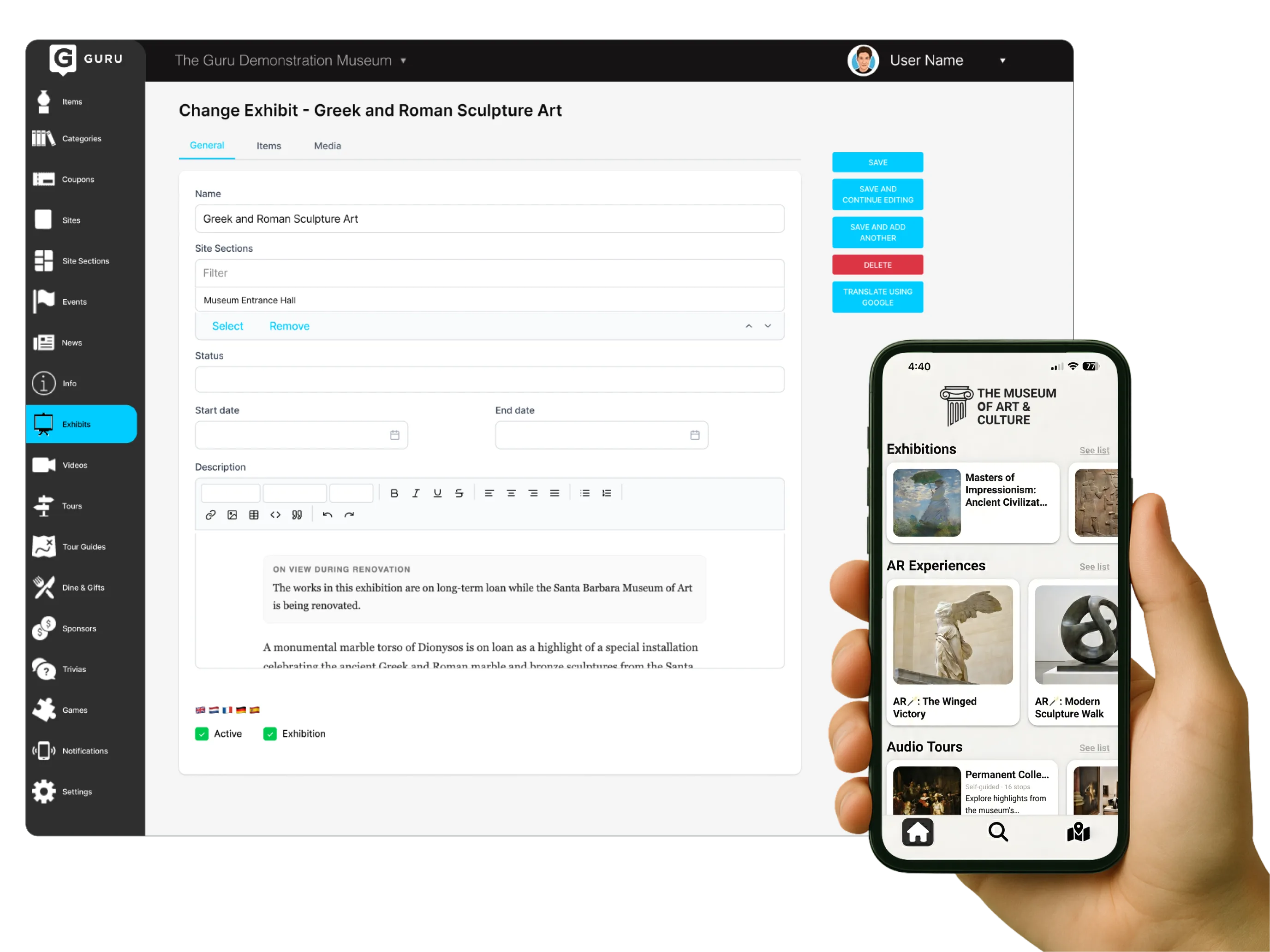Dashboard mockup