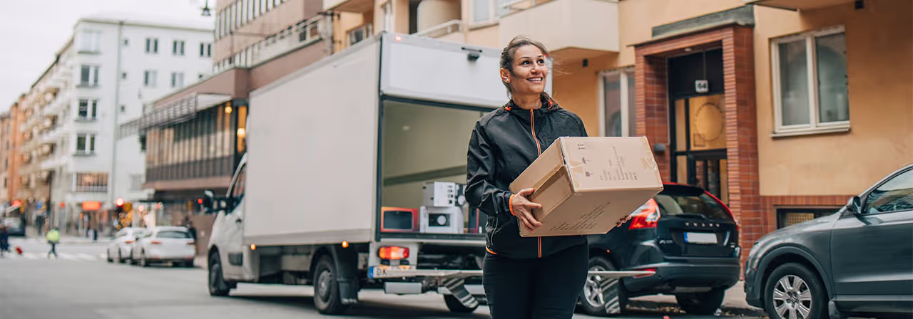 A man delivering a package