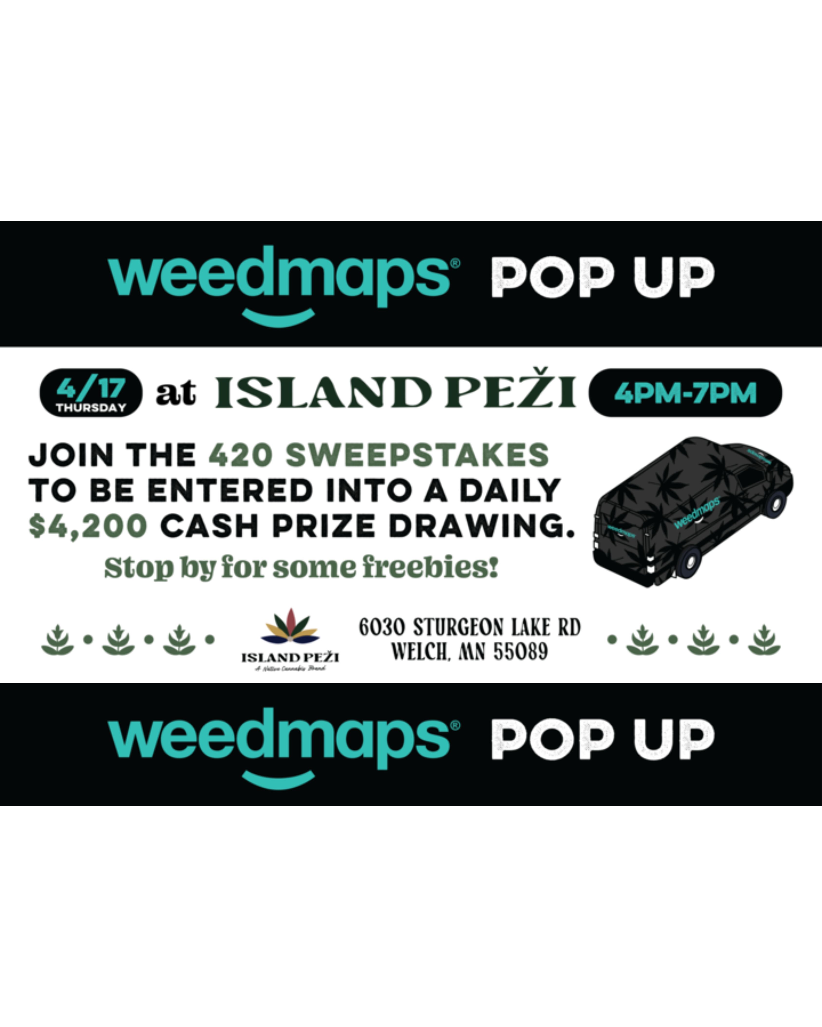 Weed Maps Pop-Up at Island Peži 
