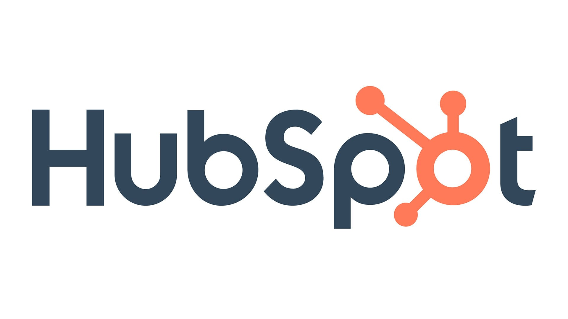 Texto e logo escrito HubSpot