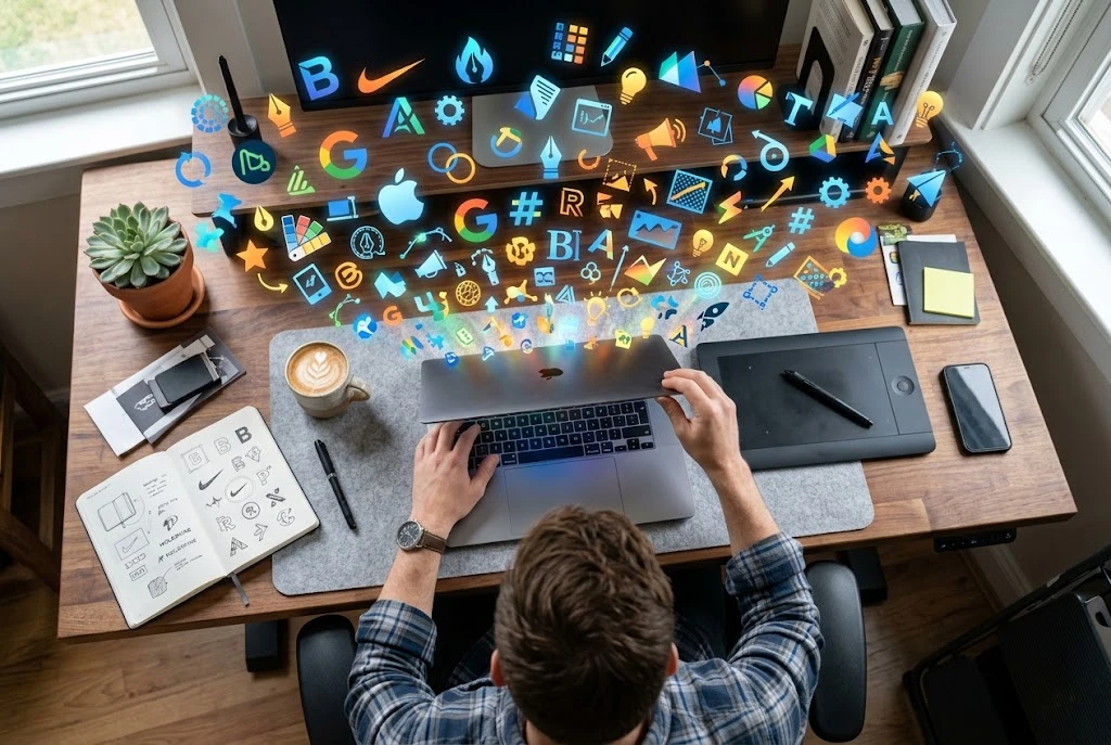 Tendências de branding e identidade visual para 2026 (+ IA) 