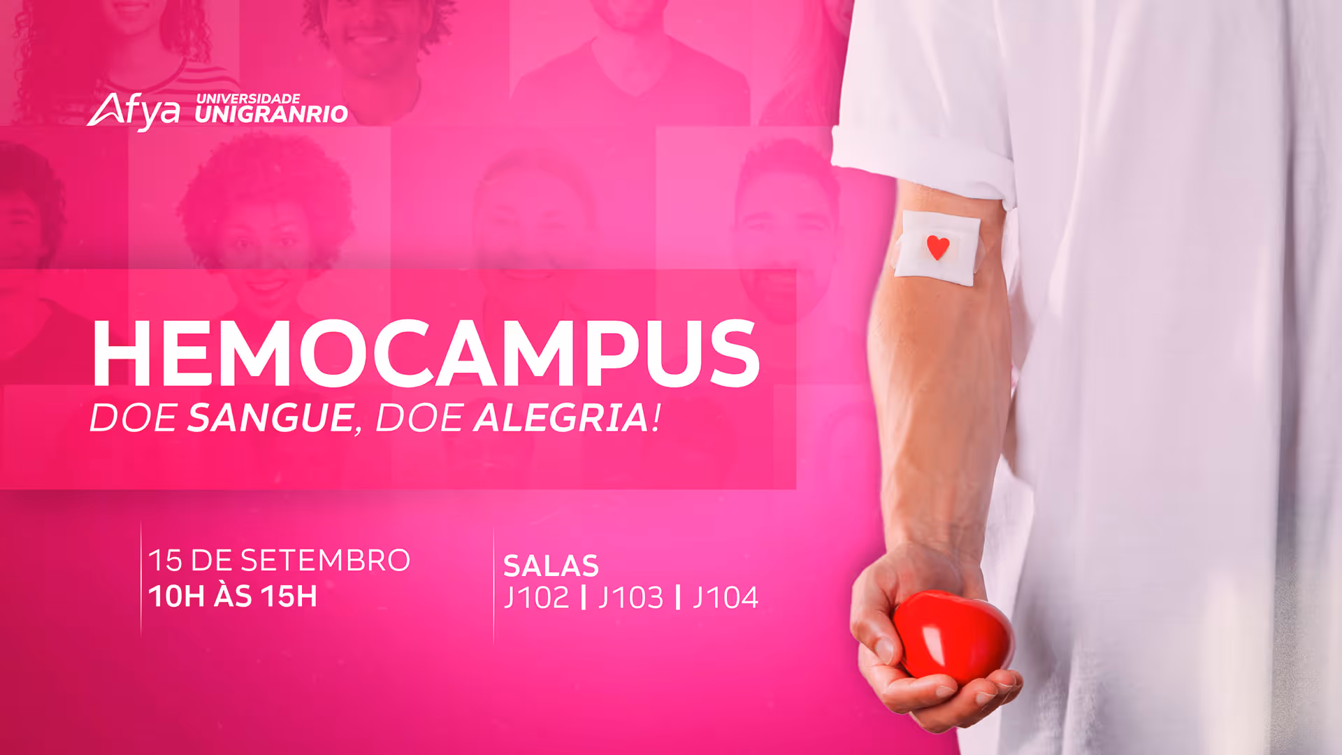 🌟 Campanha de Doação de Sangue – Hemocampus 🌟  Doe sangue, doe alegria!