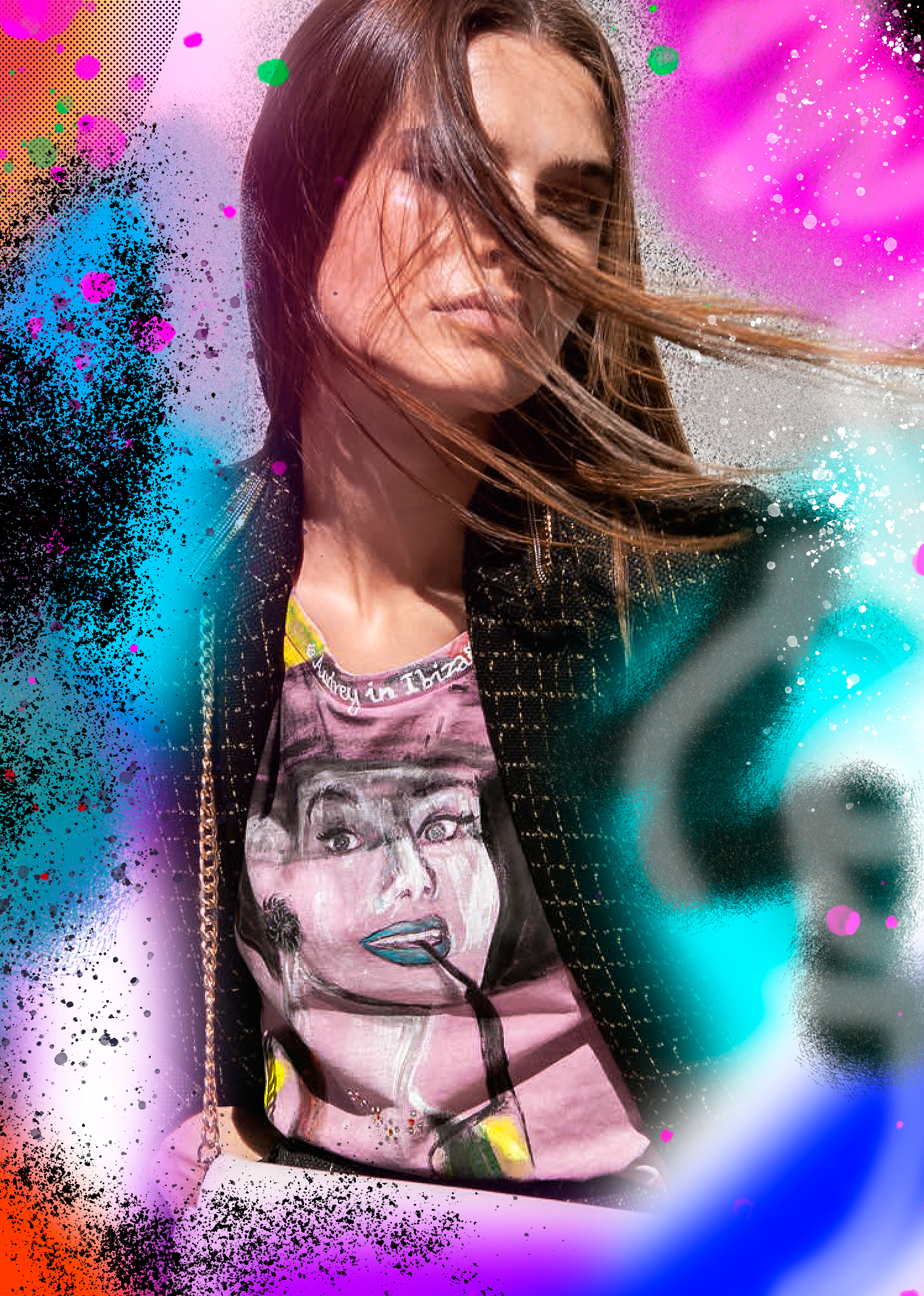 handpainted vanguerati leather jacket