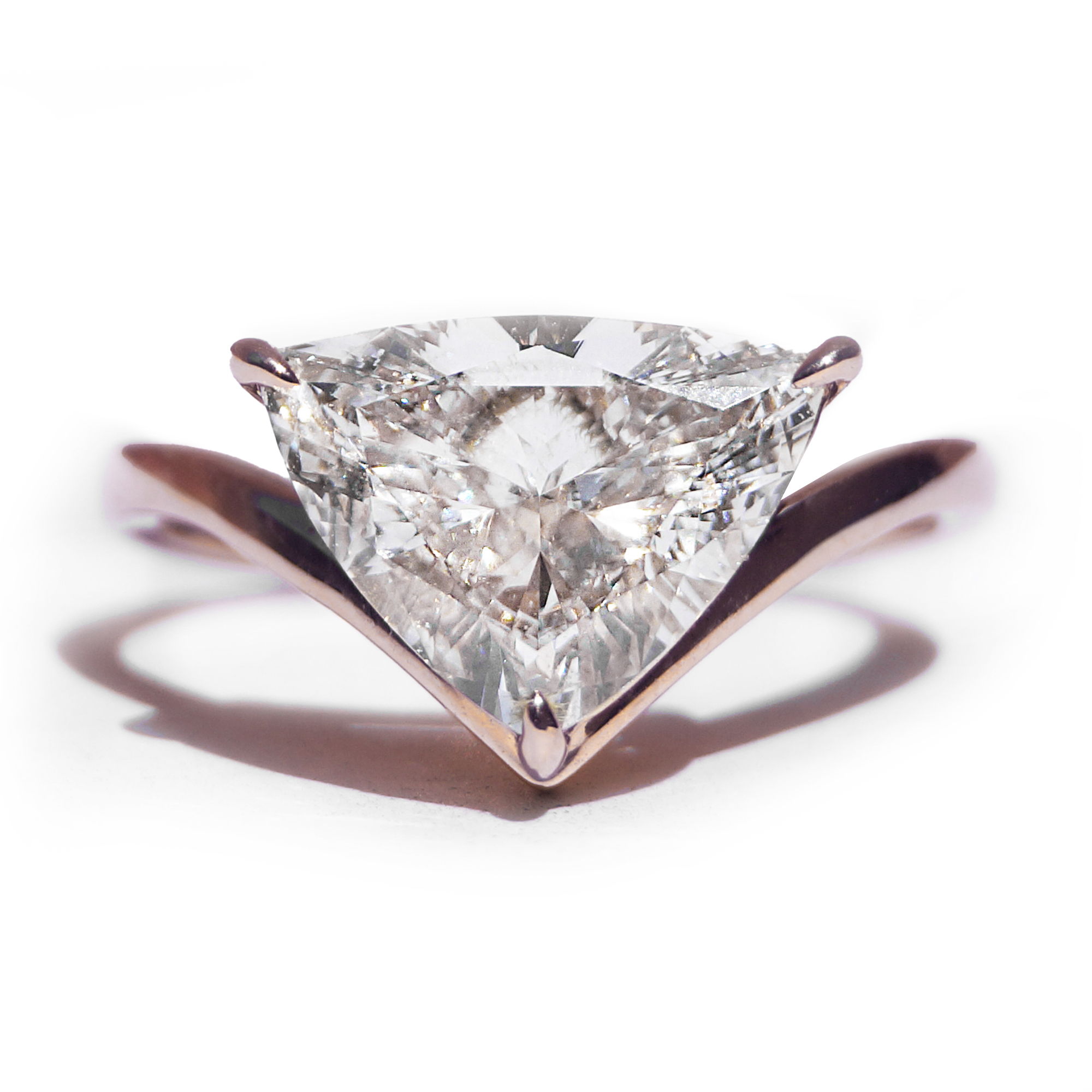 Victoria ring rose gold with 2ct lab-diamond IGI certificate