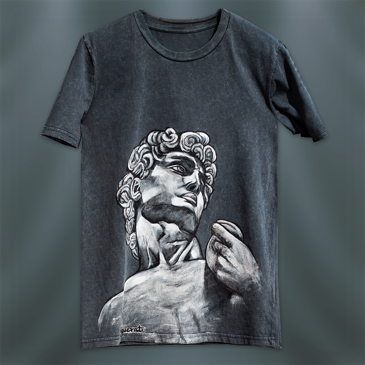 Michelangelo's David hand-painted T-shirt