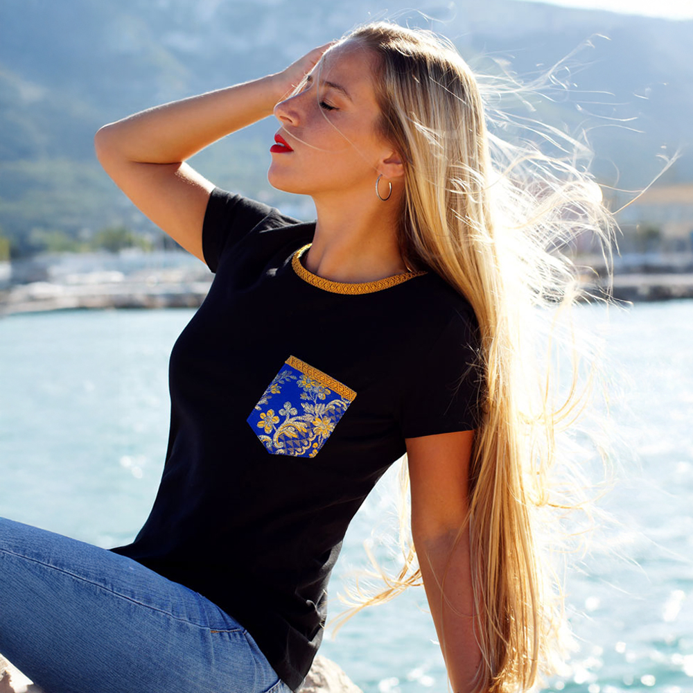 Fallera t-shirt golden sea black