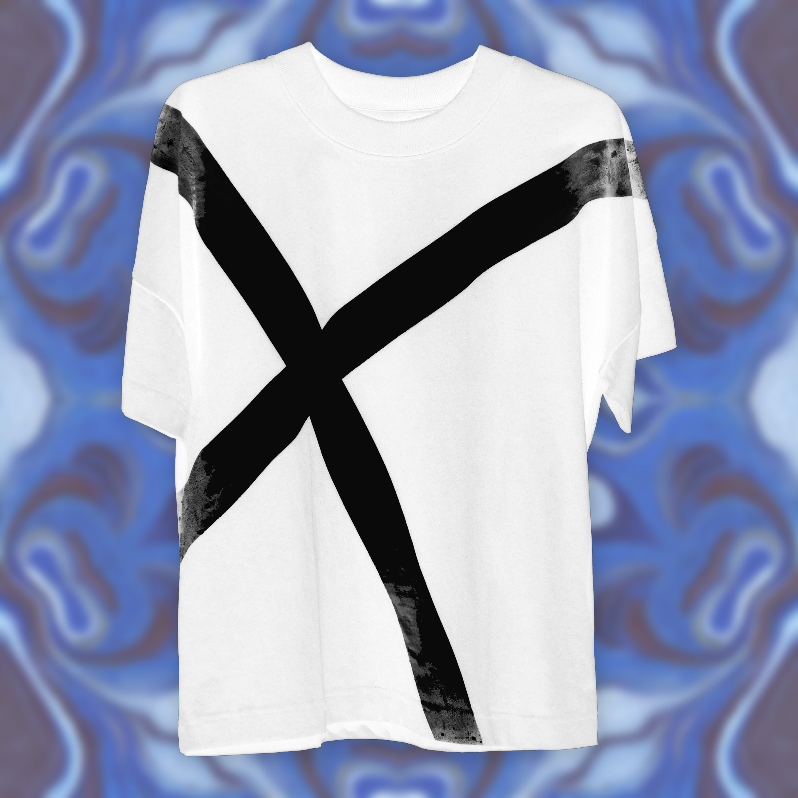X white hand-painted T-shirt