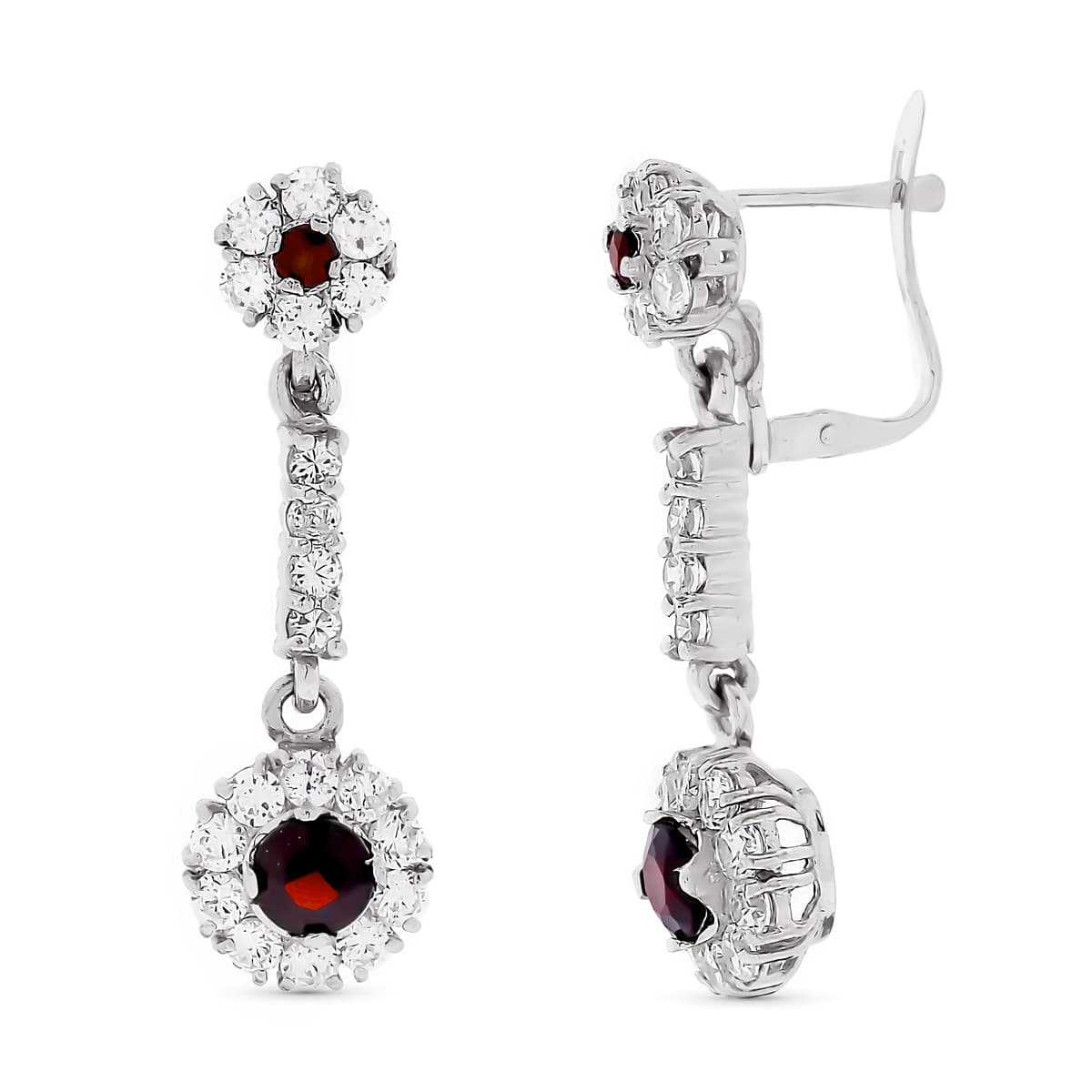 Wien earrings: 18 kt white gold