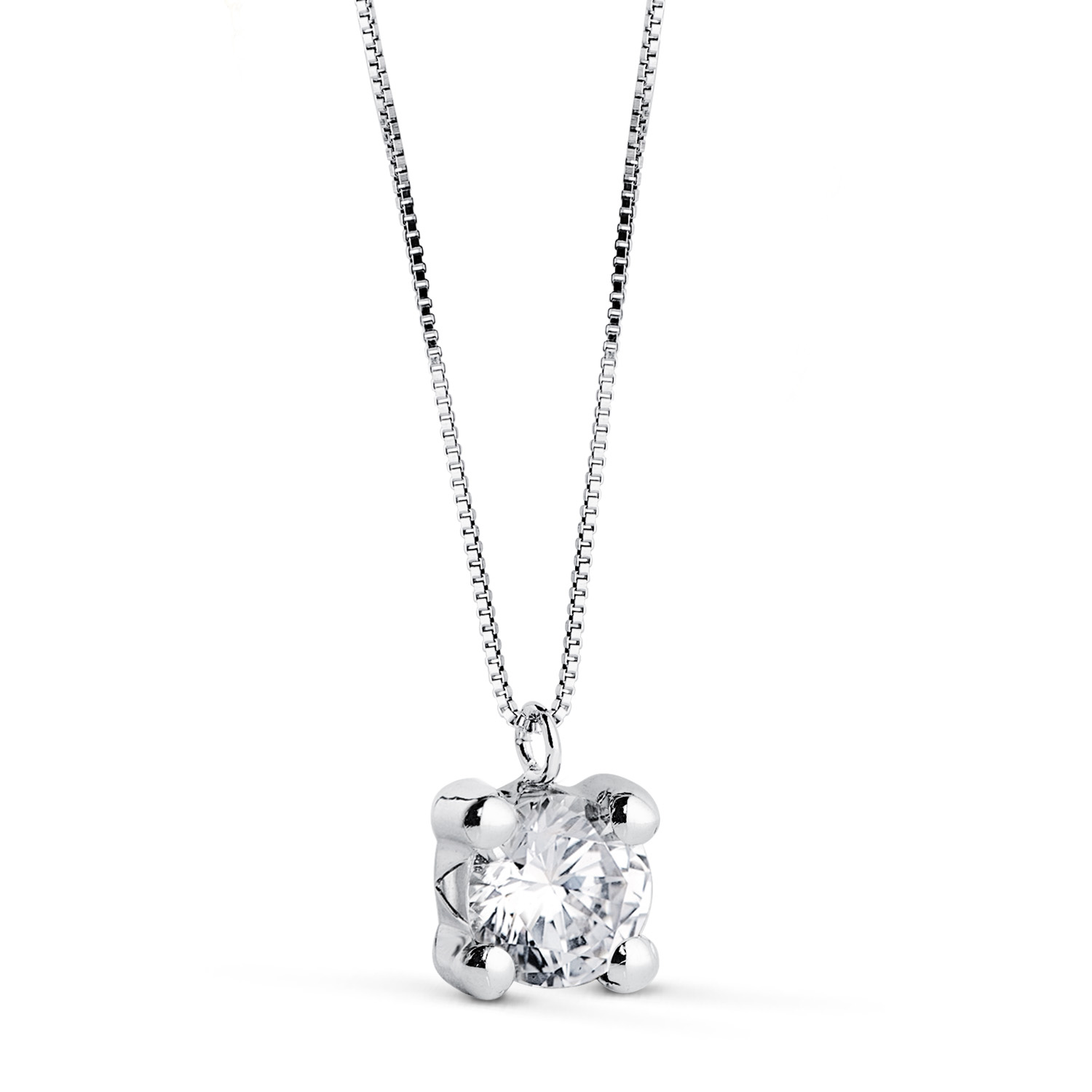 Lively necklace: 18 kt white gold
