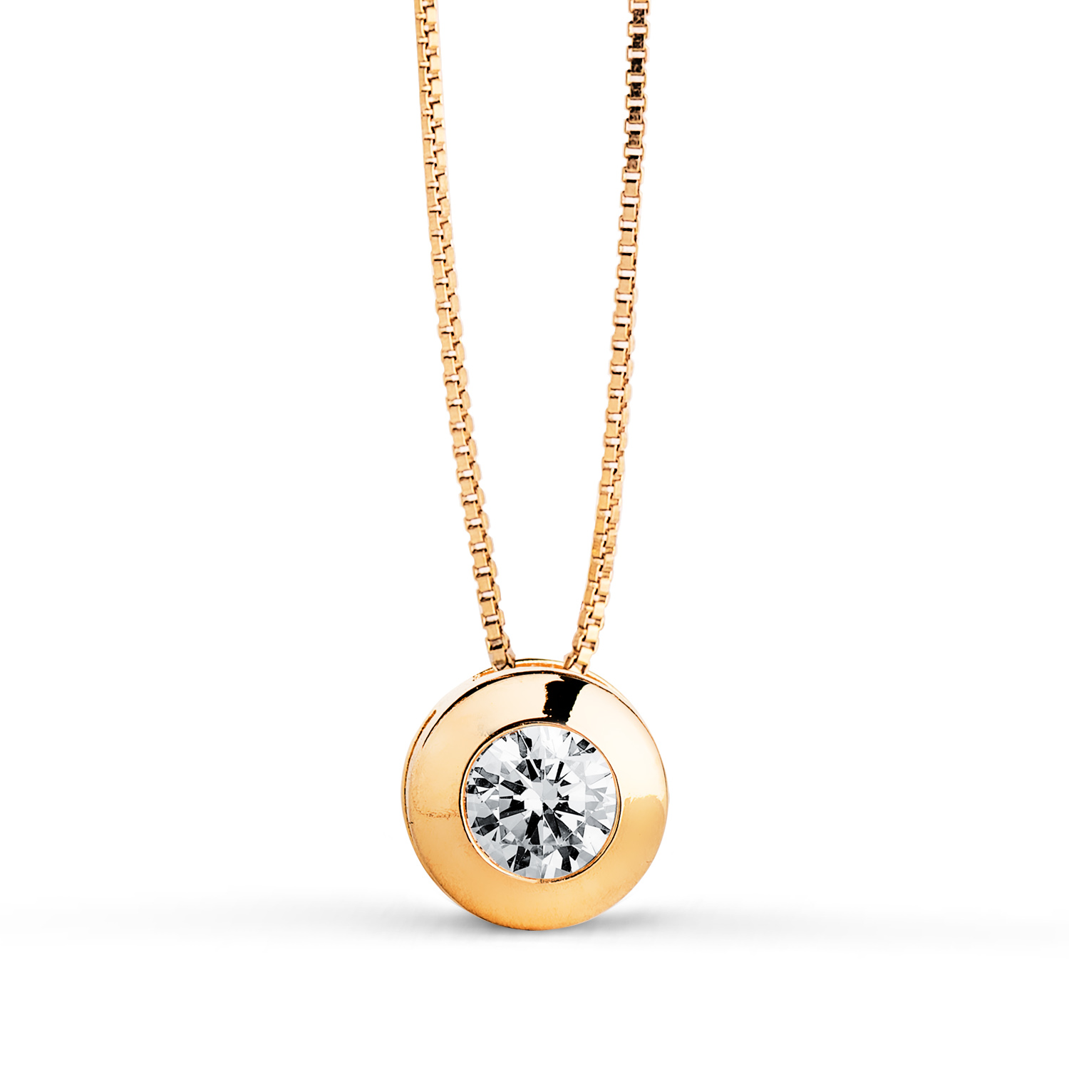 Round necklace: 18 kt yellow gold