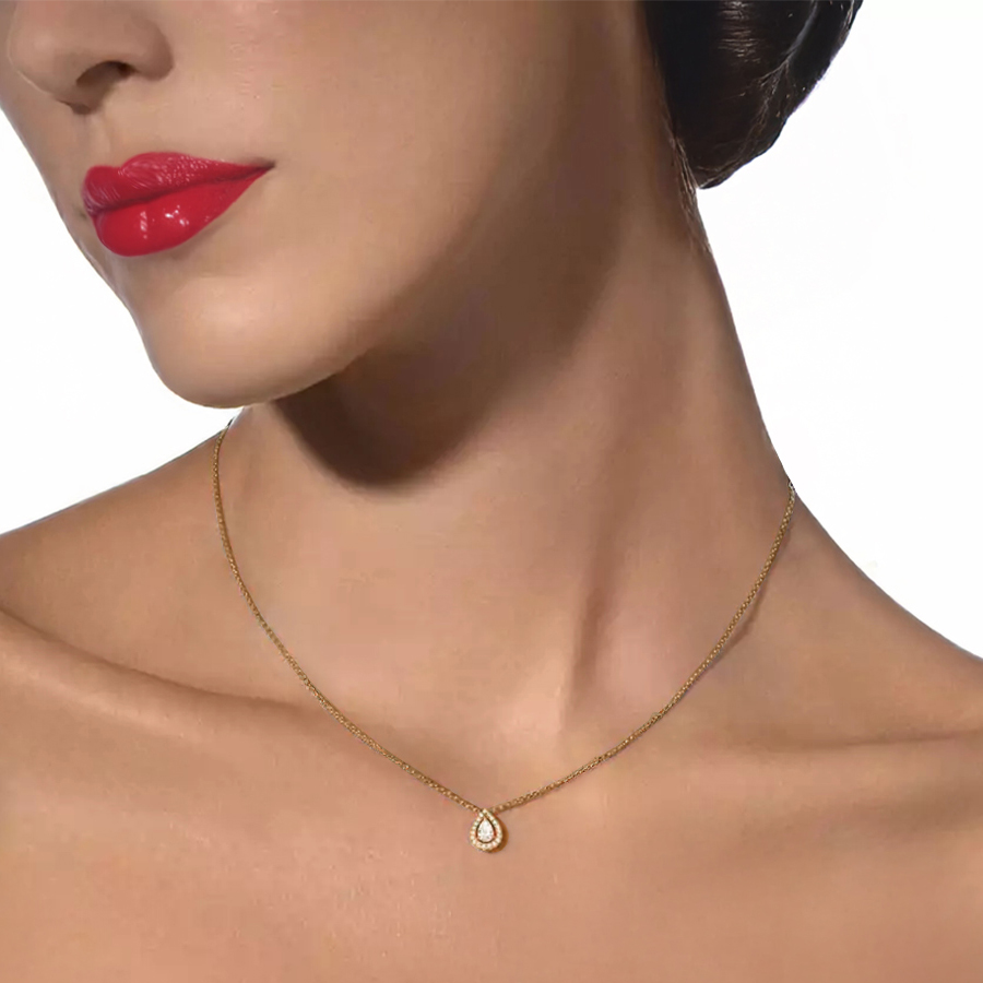 Wonder diamond yellow gold necklace