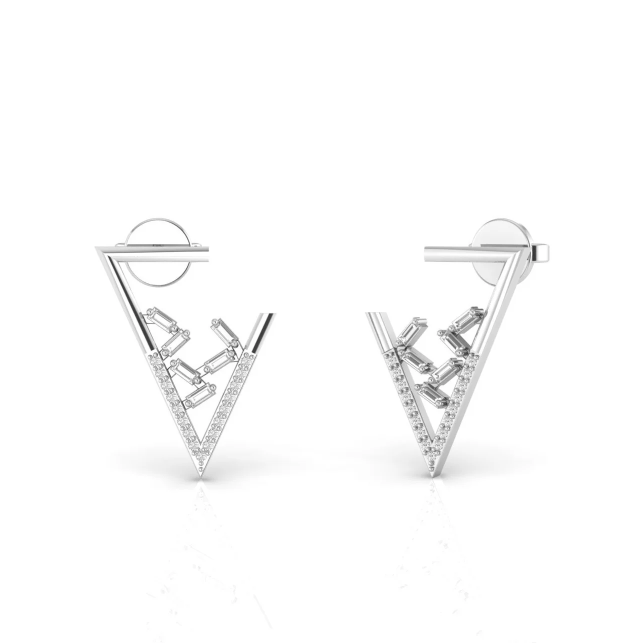 V open earrings: white gold with 0.39ct diamonds
