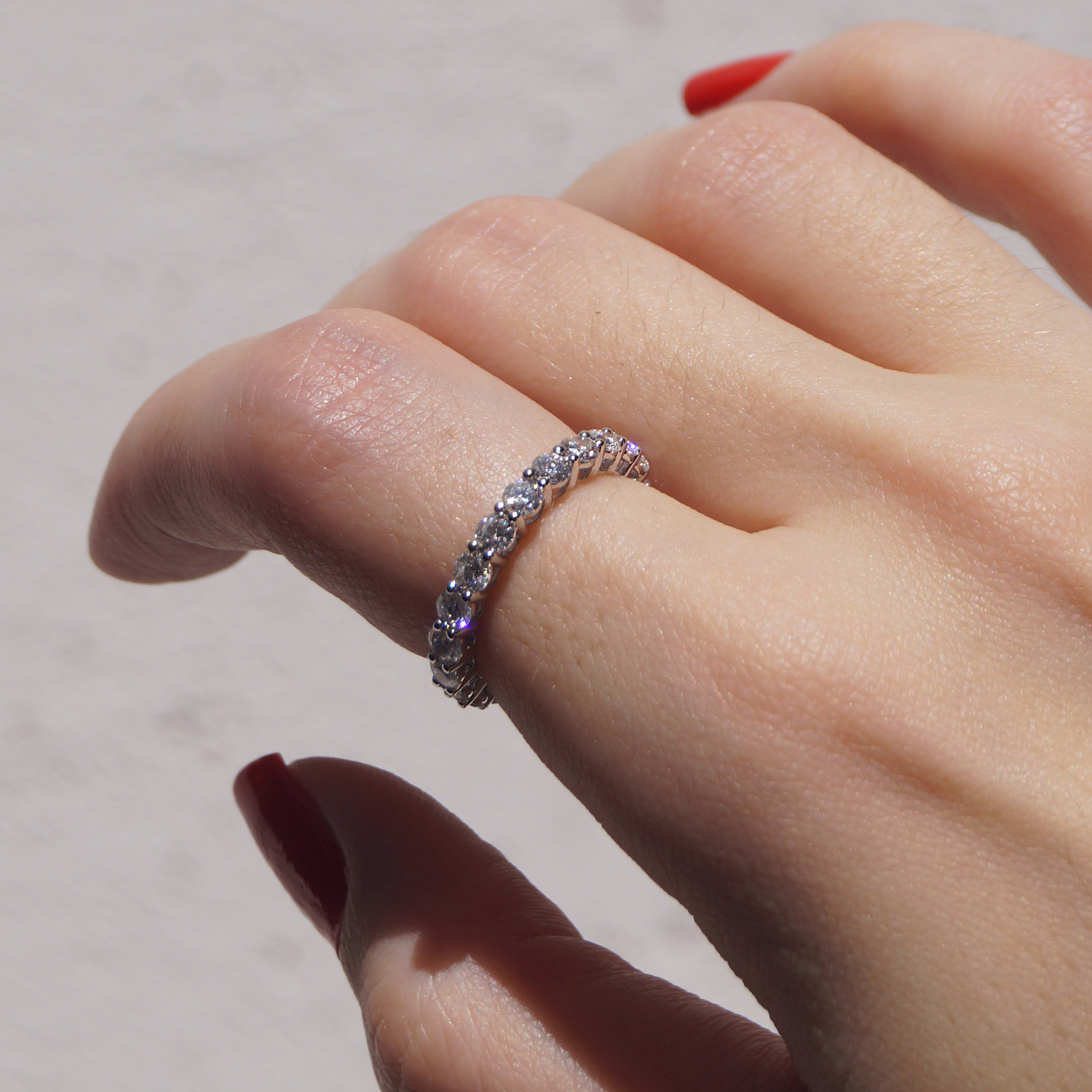 Eternity ring: white gold with 2.27ct diamonds