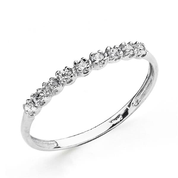 Finelight ring: 18 kt white gold with zirconias