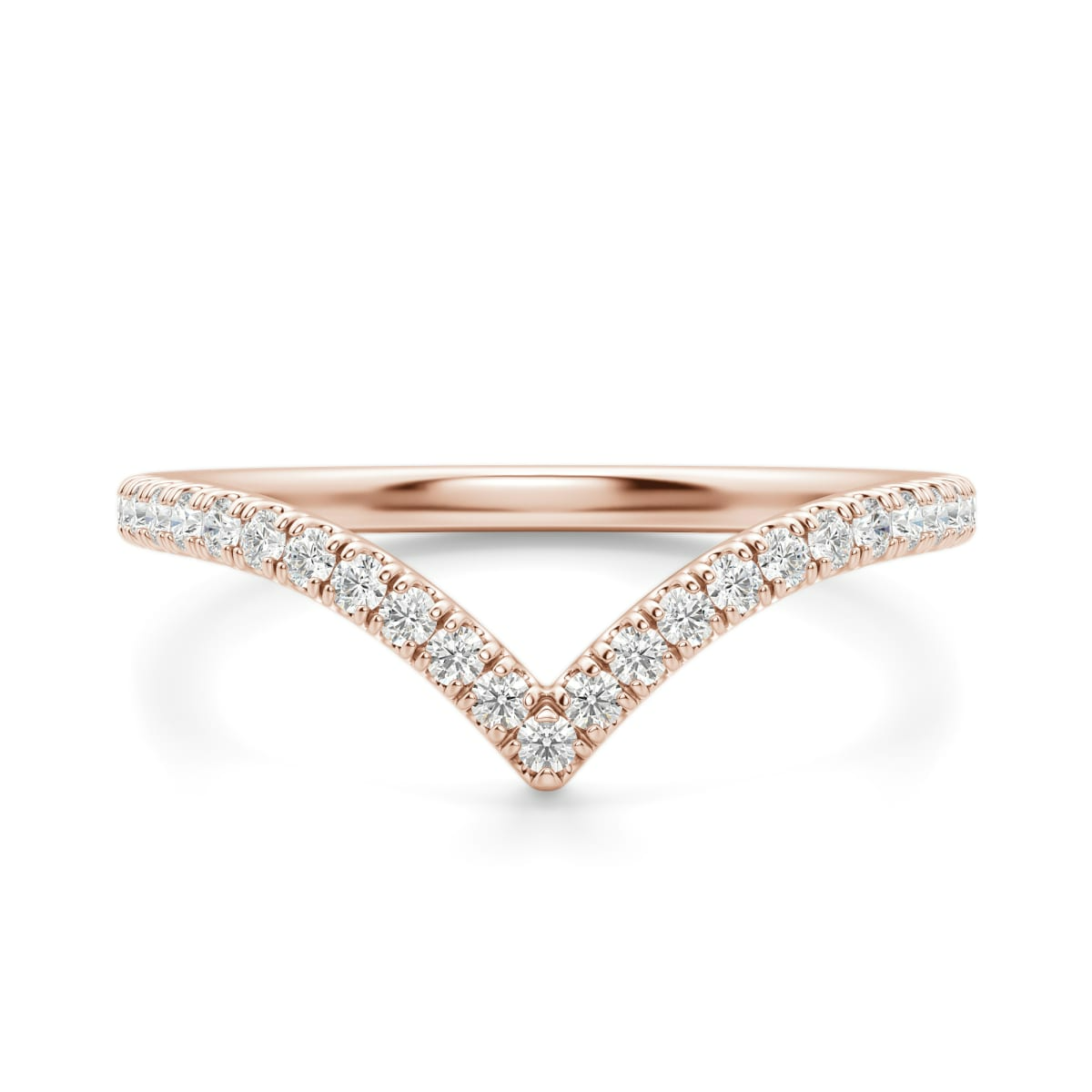 Valier ring: rose gold with 0.20ct diamonds