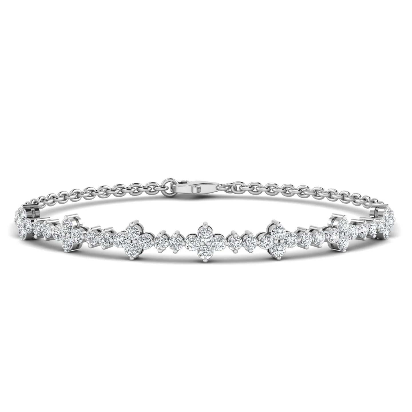 Monaco bracelet: white gold with 2.76ct diamonds