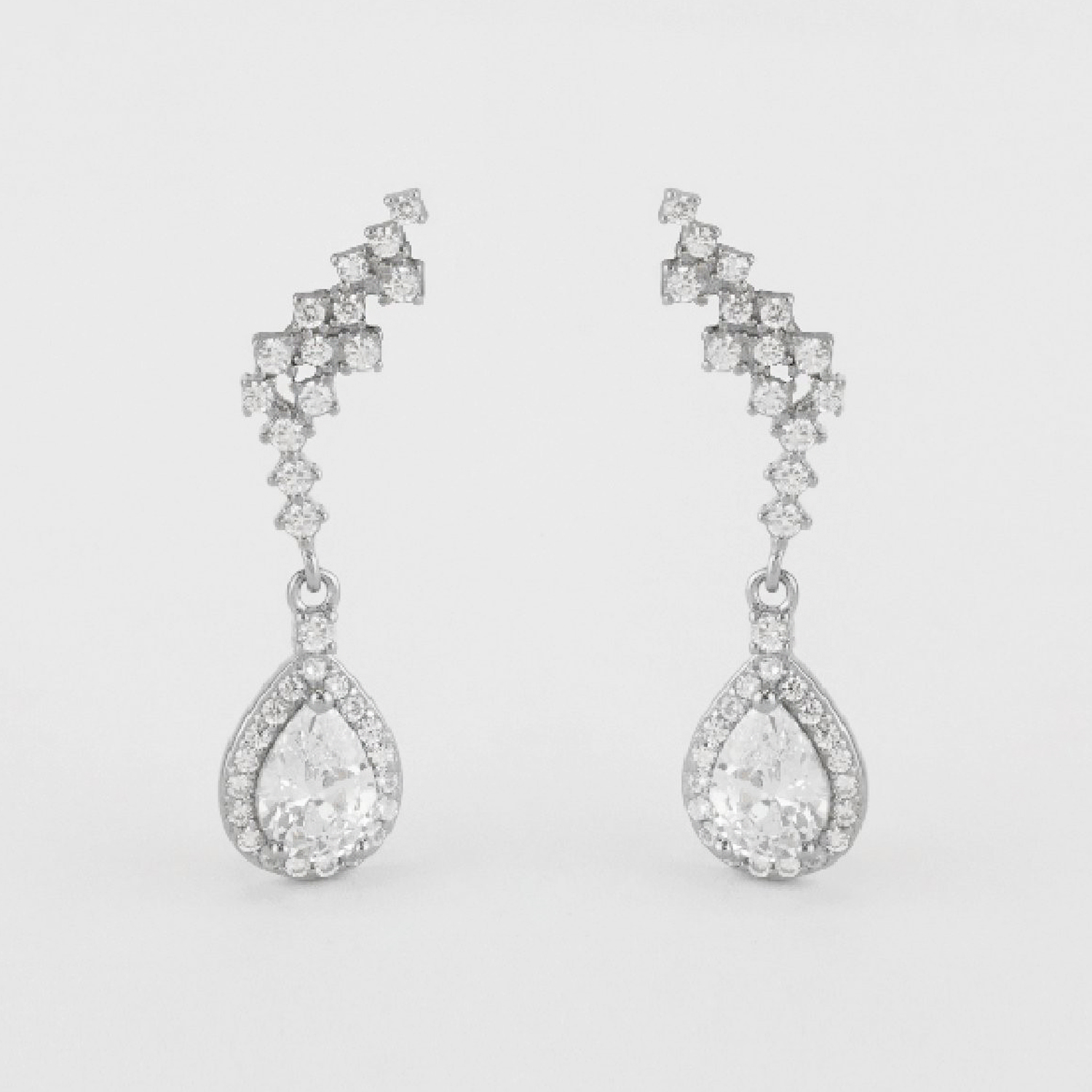 Wing earrings: 925 sterling silver with zirconias