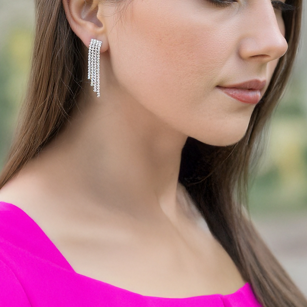 Cascade earrings: 925 sterling silver