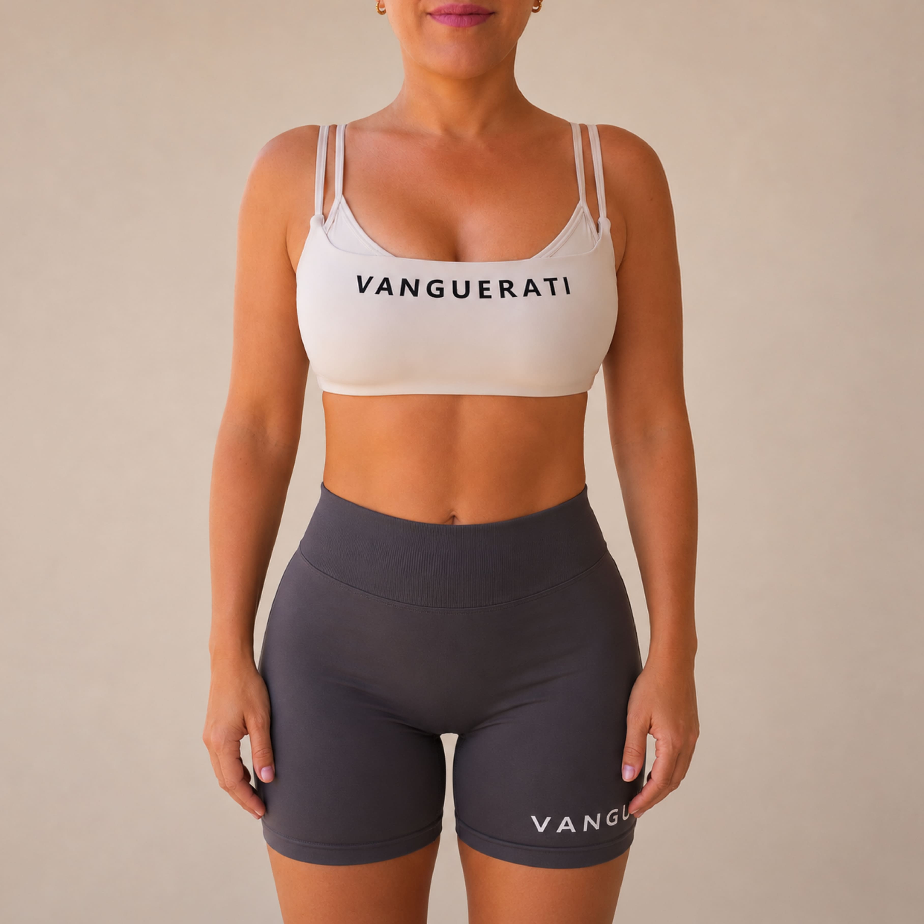 Layered Gym Bra | Cream