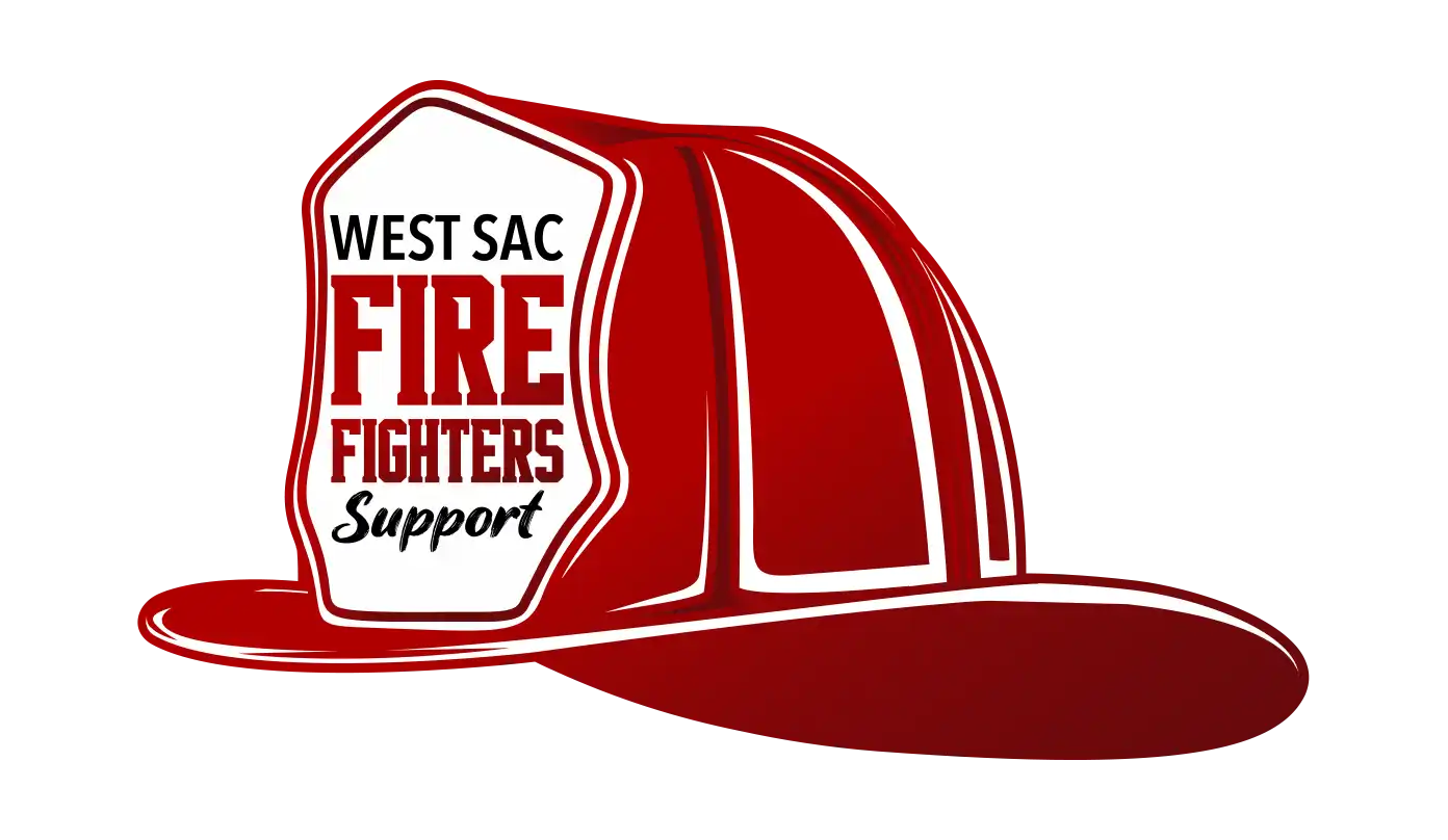 West Sac Firefighters Support helmet logo