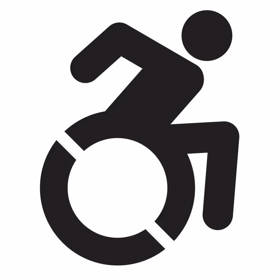 Icon of a person using a wheelchair