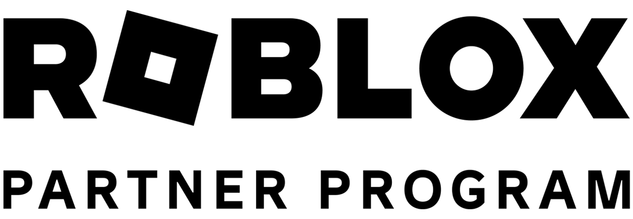 A gaming platform logo such as Roblox, Fortnite, Zepeto