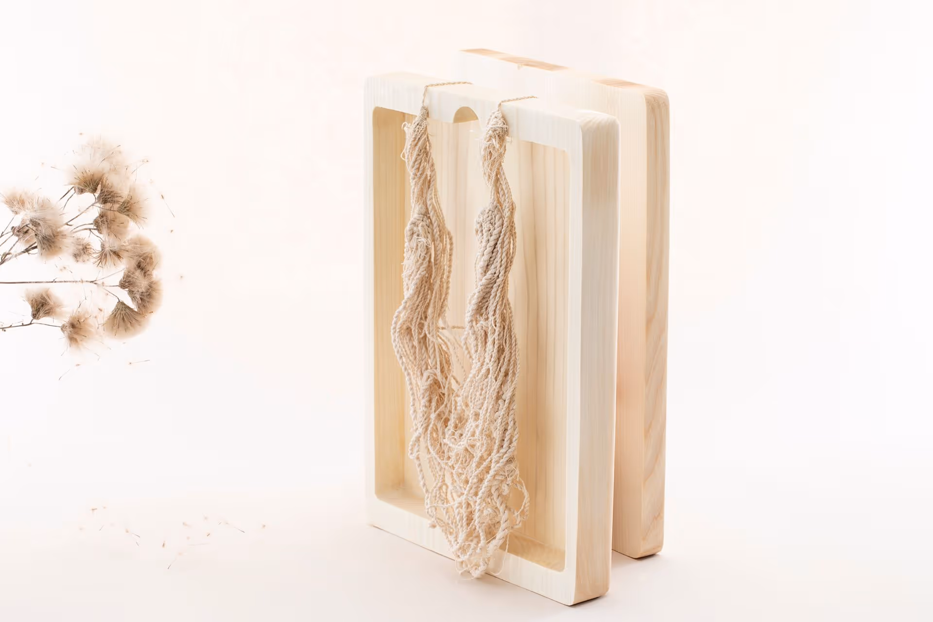 Glagk sandblasted oak box with lid styled in a Scandinavian interior by Anonymia, close-up view