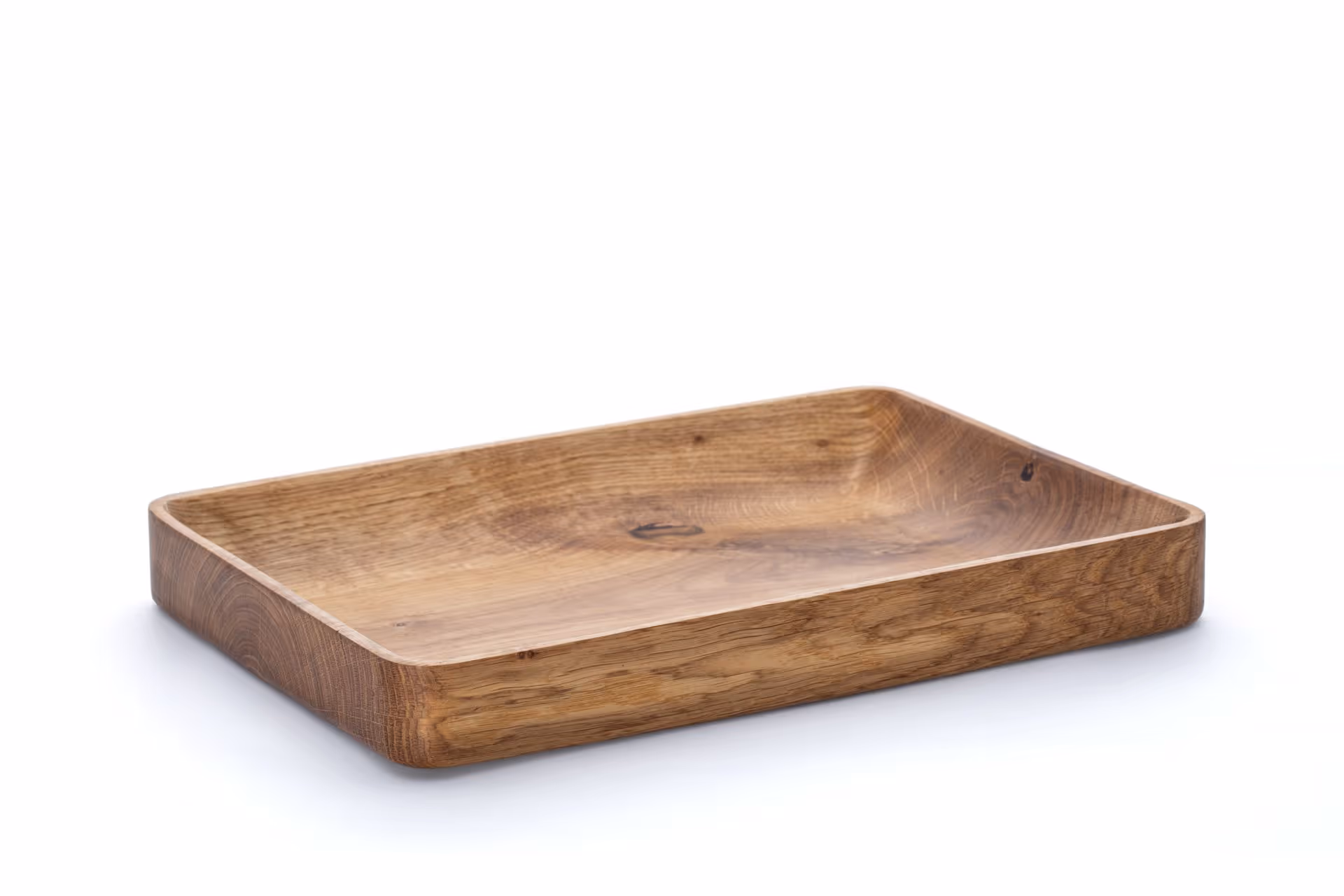 Walnut Twyrrl boat-shaped bowl by Anonymia
