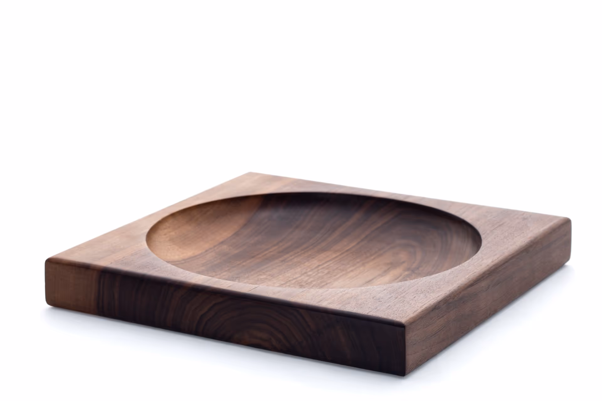 Walnut square dish by Anonymia